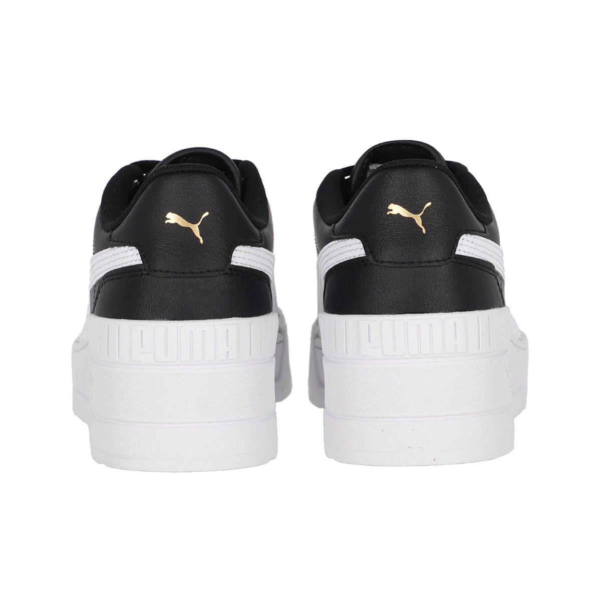 Zapatilla Puma Karmen Wedge Mujer Black/White/Gold-3