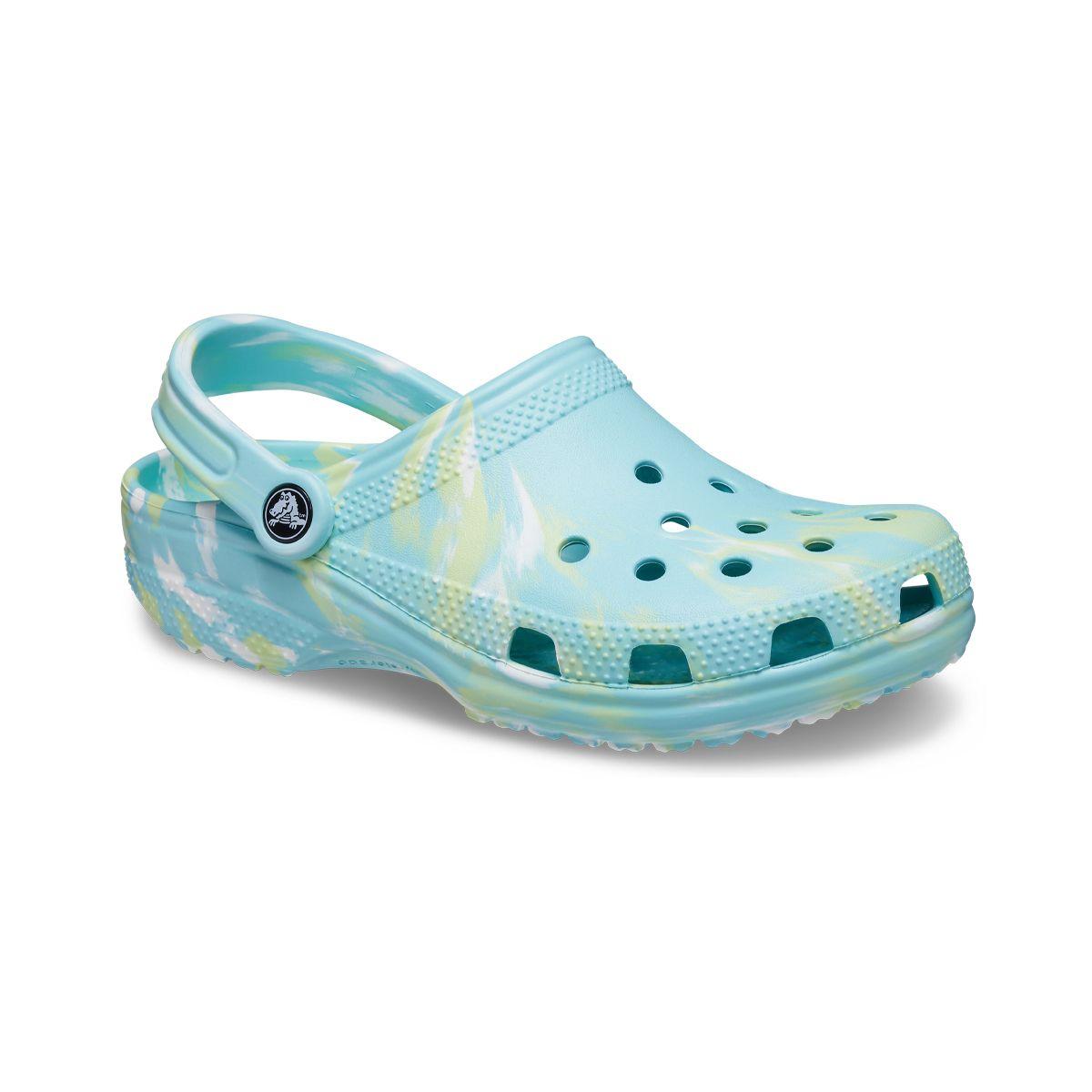 Zueco Crocs Classic Marbled Unisex Pure Water/Multi-0