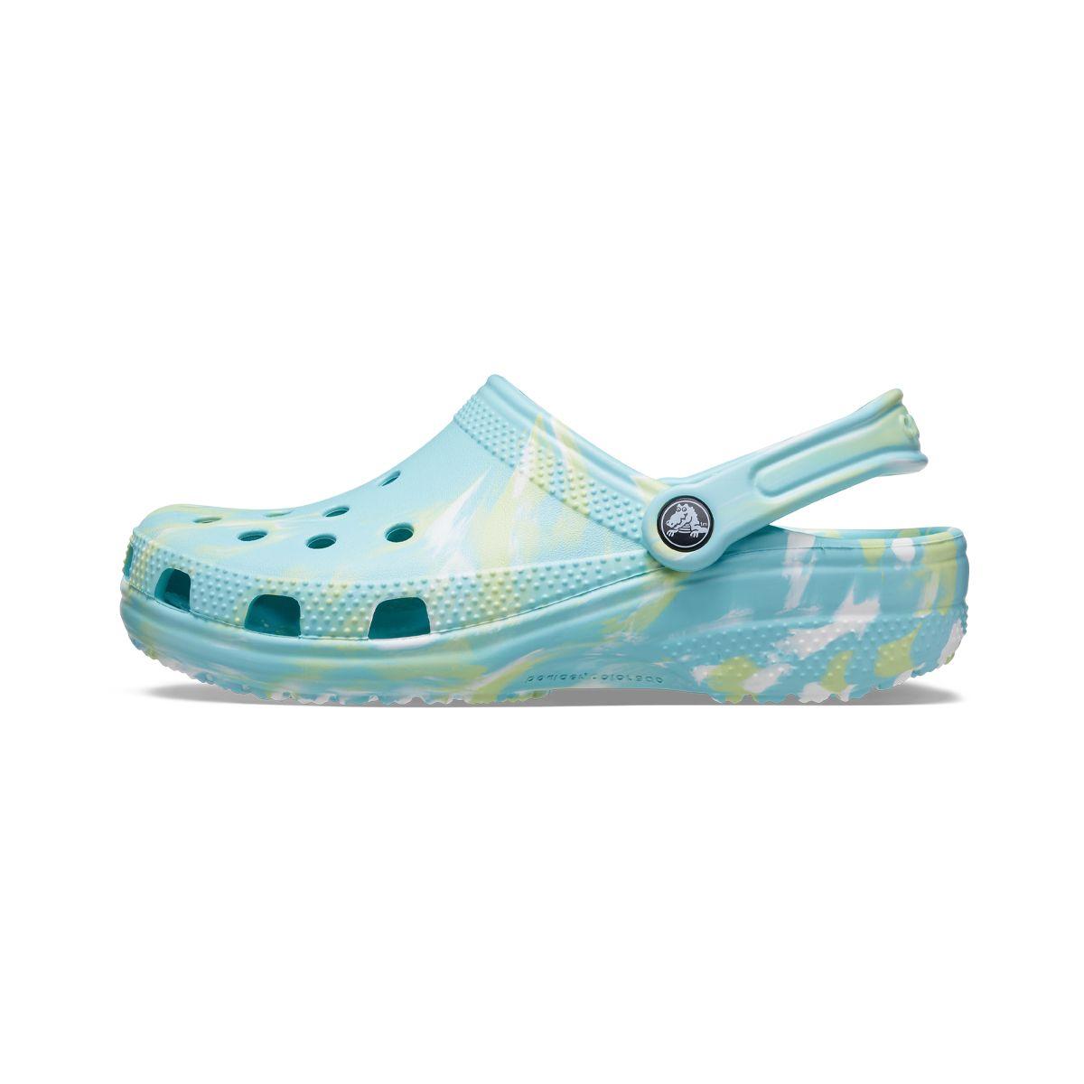 Zueco Crocs Classic Marbled Unisex Pure Water/Multi-2