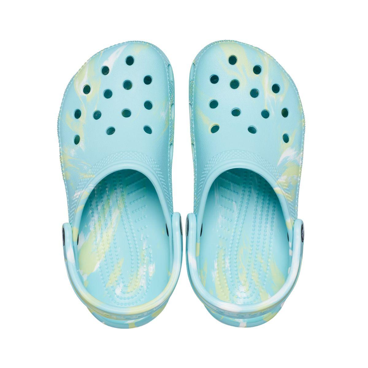 Zueco Crocs Classic Marbled Unisex Pure Water/Multi-5