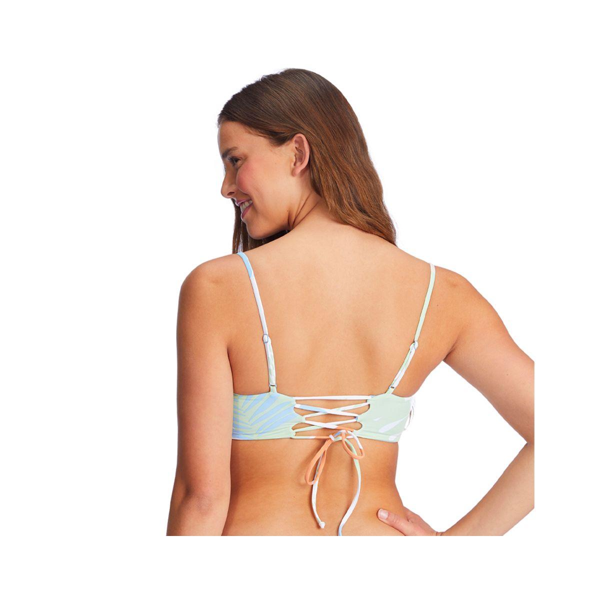 Top Bikini Roxy Wildflowers Bandeau Mujer Bright White-1