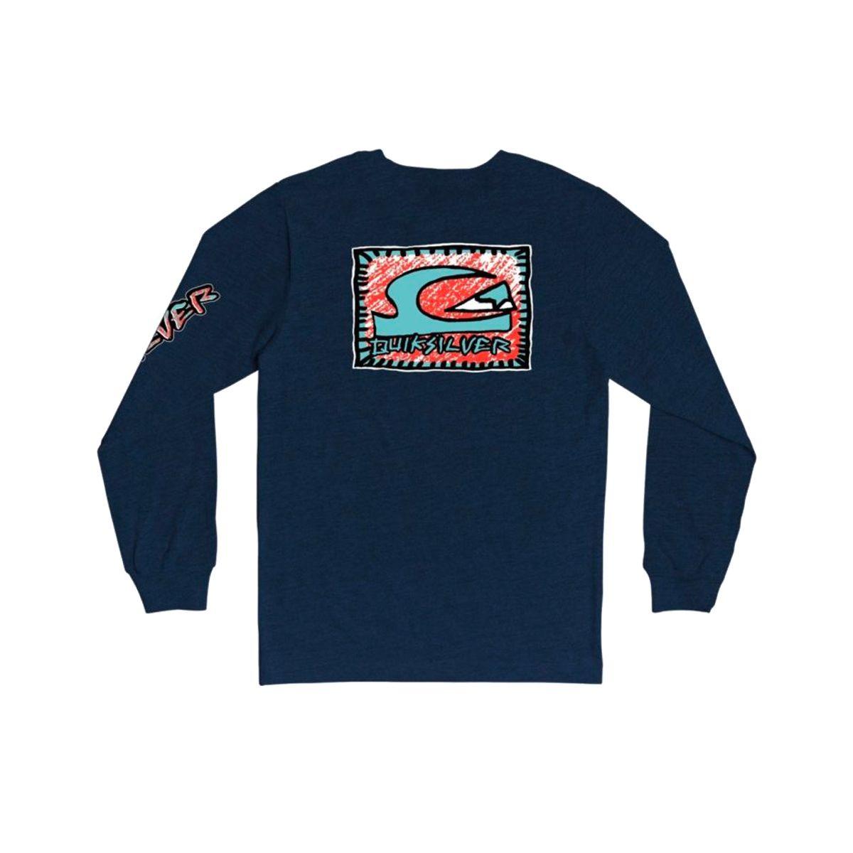 Polera Quiksilver Open Wide Niño Navy Blazer-1