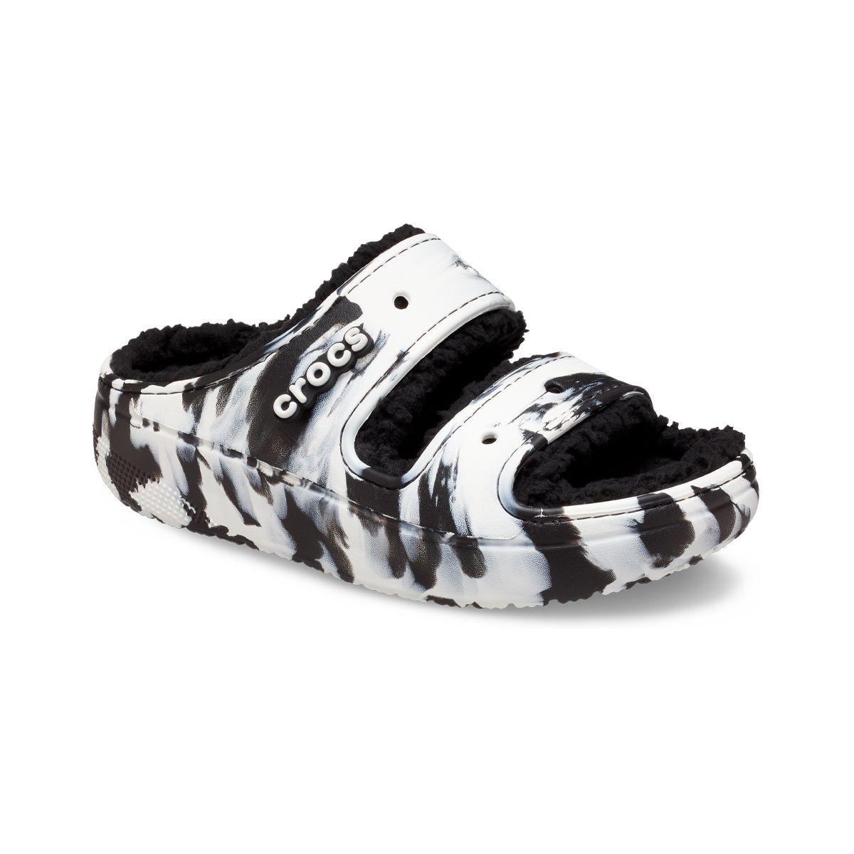 Zueco Crocs Classic Marbled Unisex Blanco/Negro-0