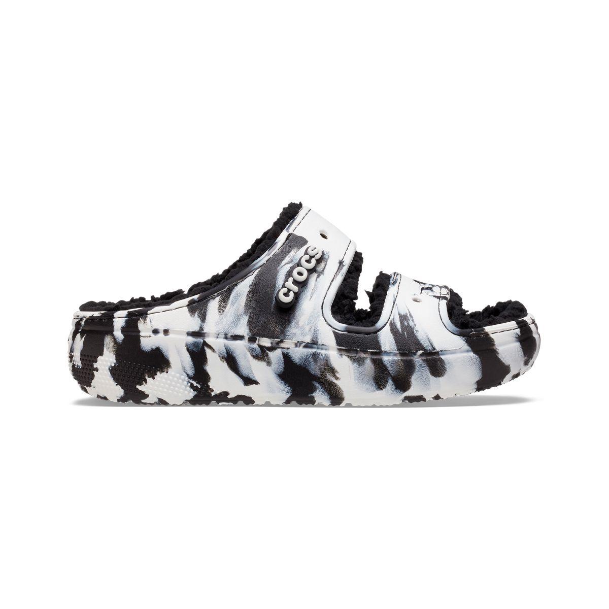 Zueco Crocs Classic Marbled Unisex Blanco/Negro-1