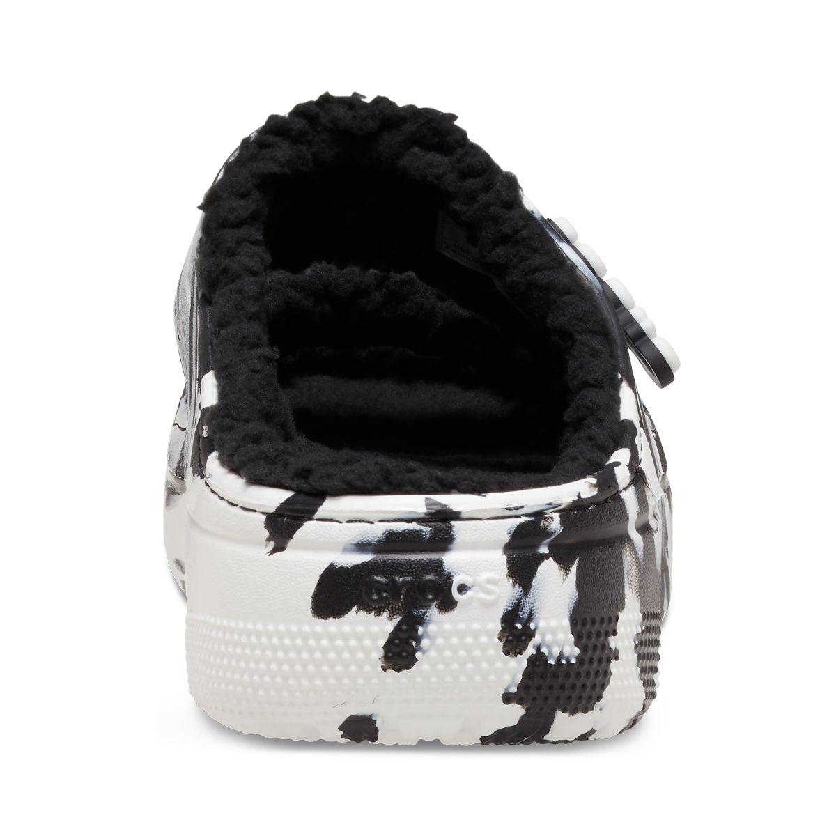 Zueco Crocs Classic Marbled Unisex Blanco/Negro-4