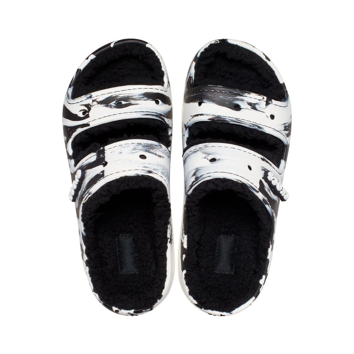 Zueco Crocs Classic Marbled Unisex Blanco/Negro-5