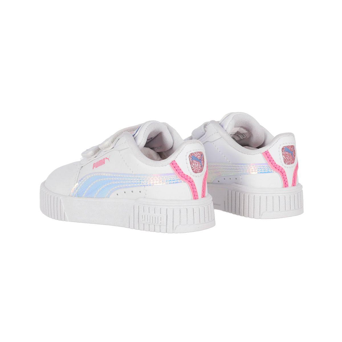 Zapatilla Puma Carina 2.0 Deep Dive Niños TD Blanca/Rosada-3