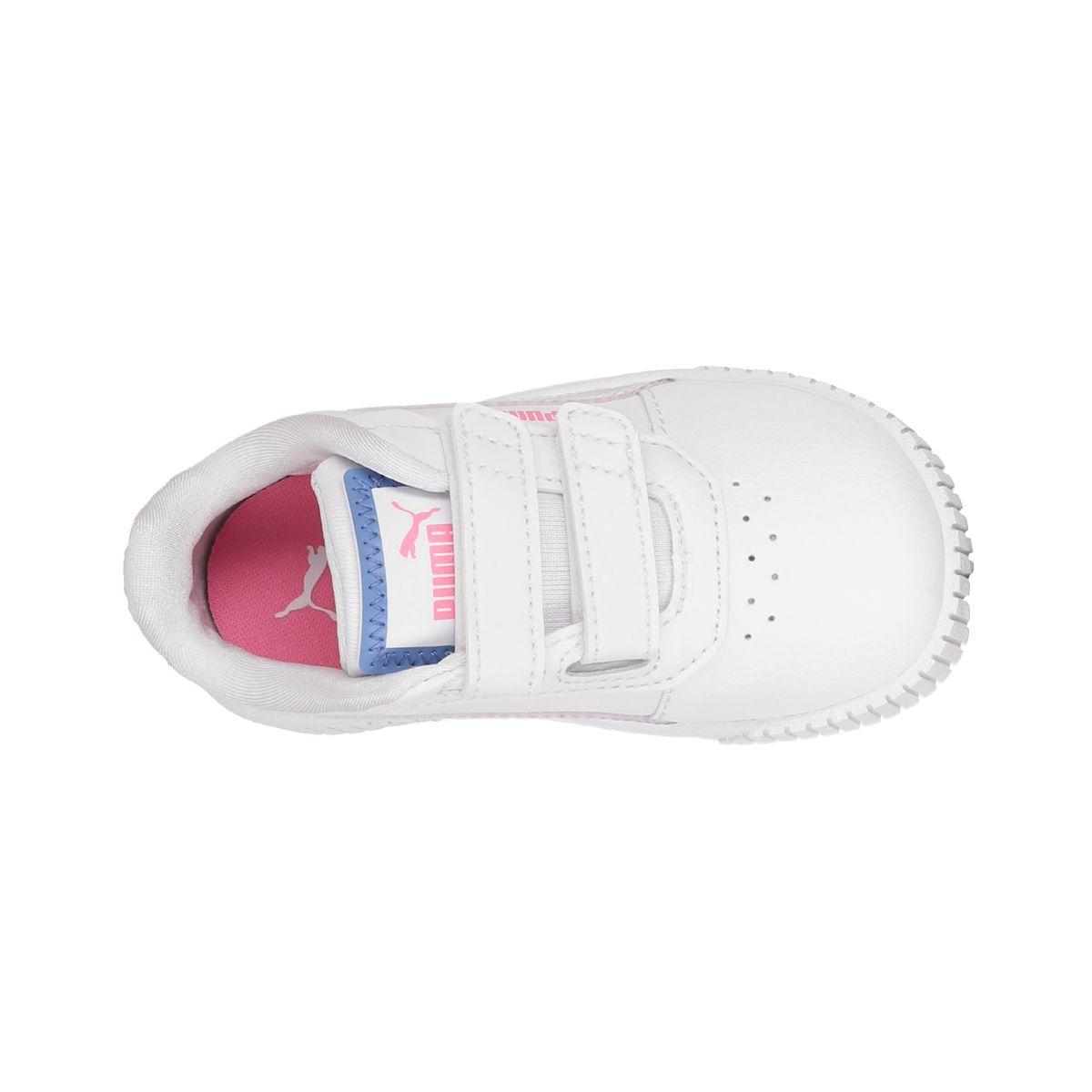 Zapatilla Puma Carina 2.0 Deep Dive Niños TD Blanca/Rosada-4