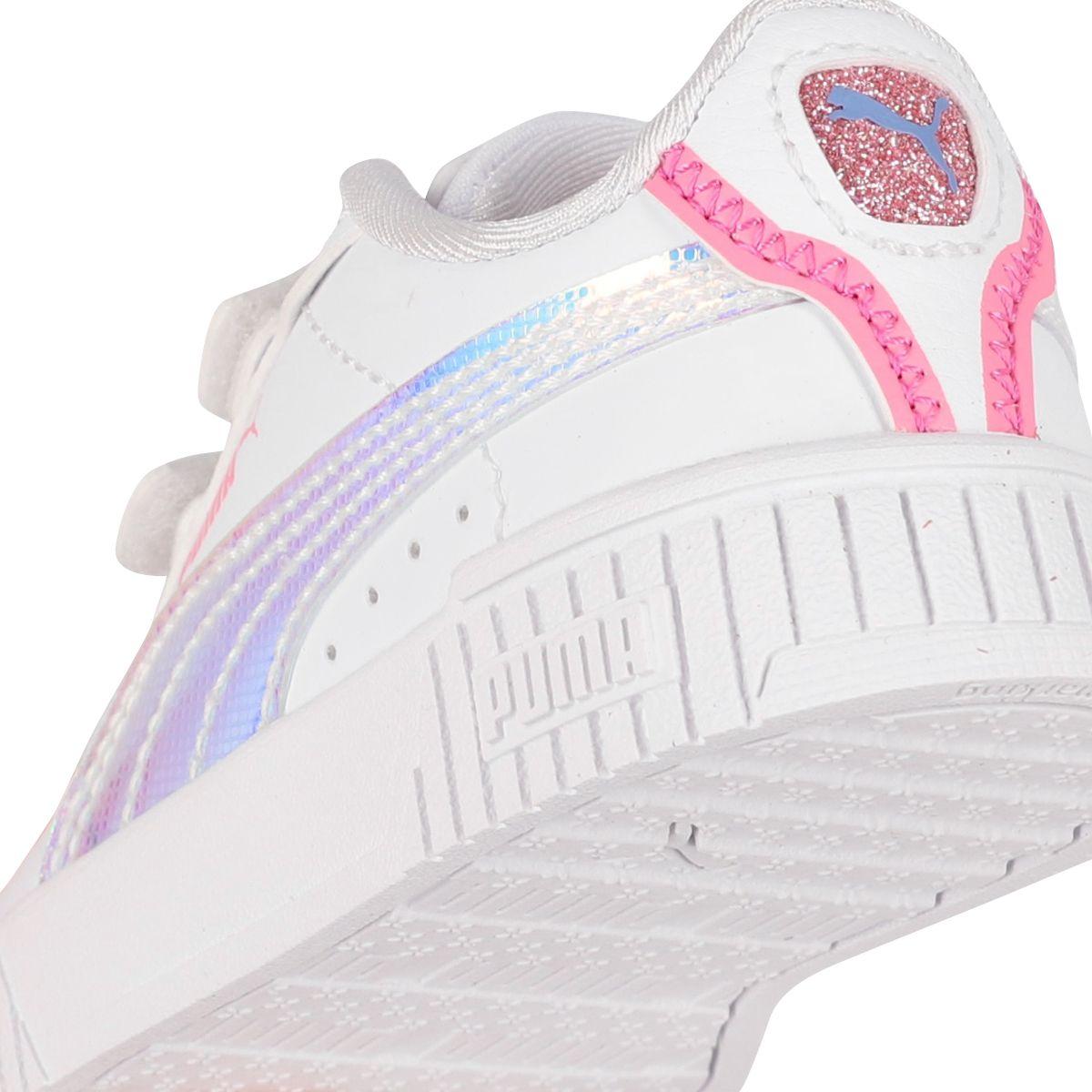 Zapatilla Puma Carina 2.0 Deep Dive Niños TD Blanca/Rosada-5