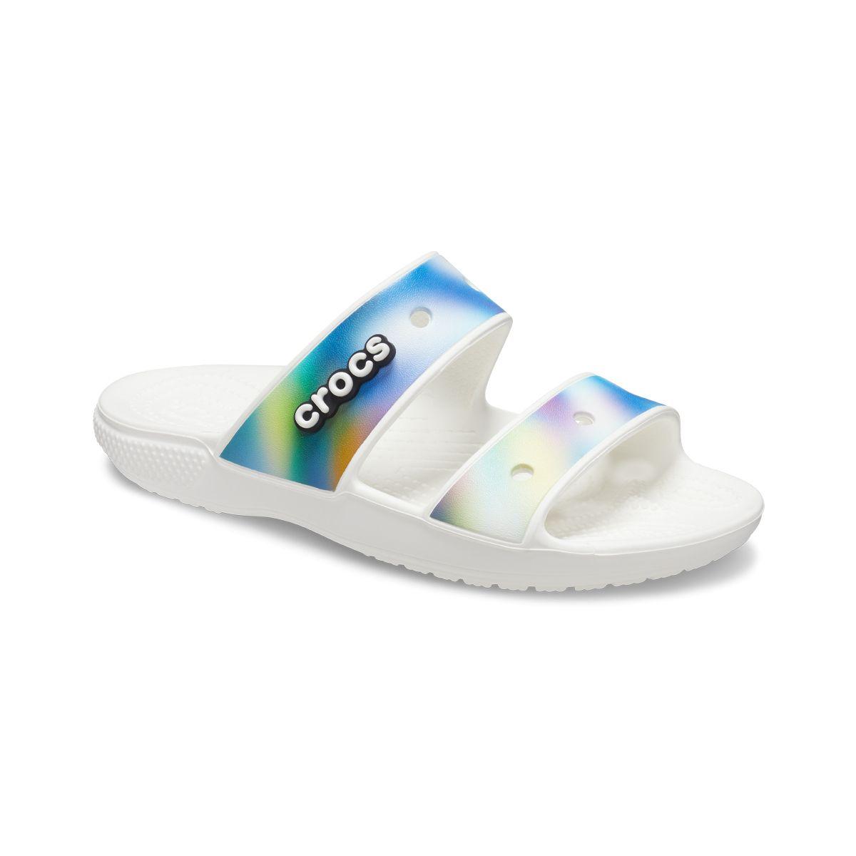 Sandalia Crocs Classic Solarized Unisex White/Multi-0