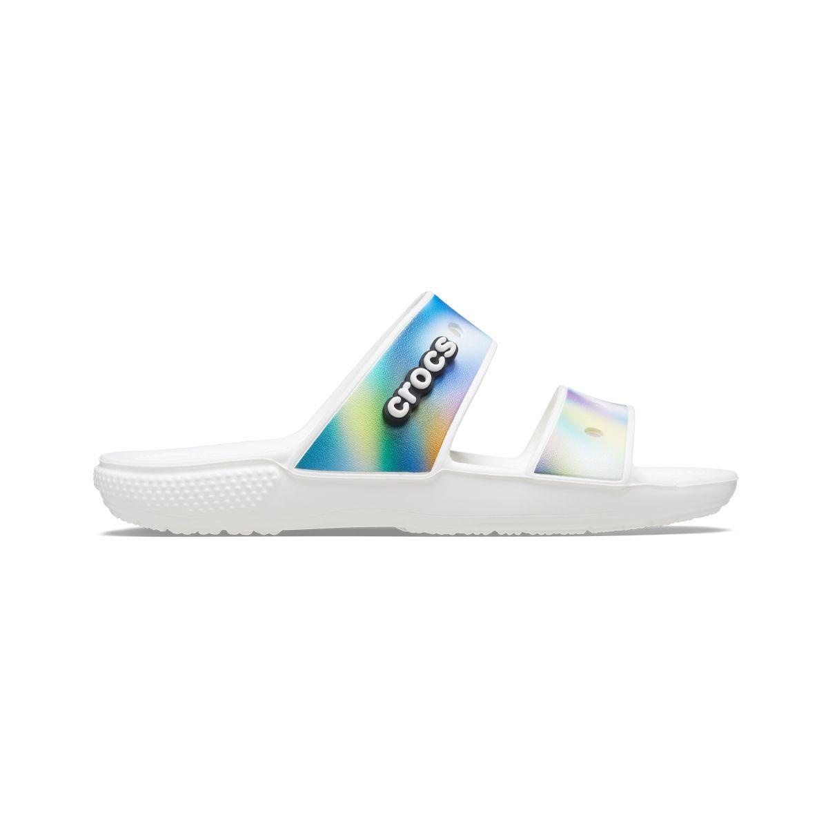 Sandalia Crocs Classic Solarized Unisex White/Multi-1