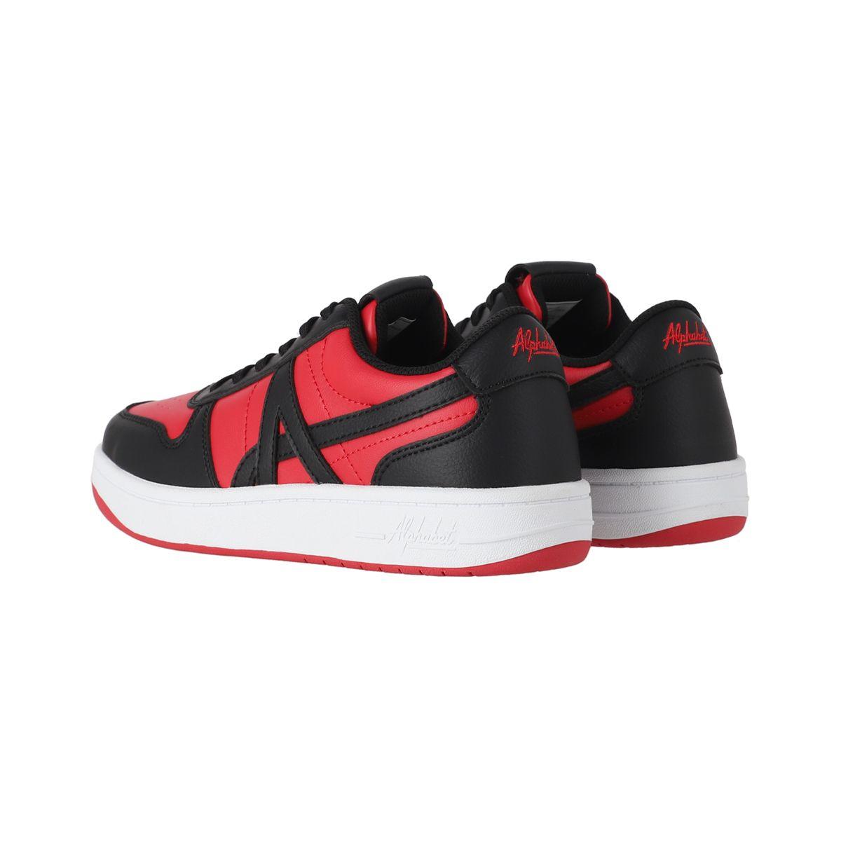 Zapatillas Niños Joven Cross Low Alphabet Rojas/Negras-3