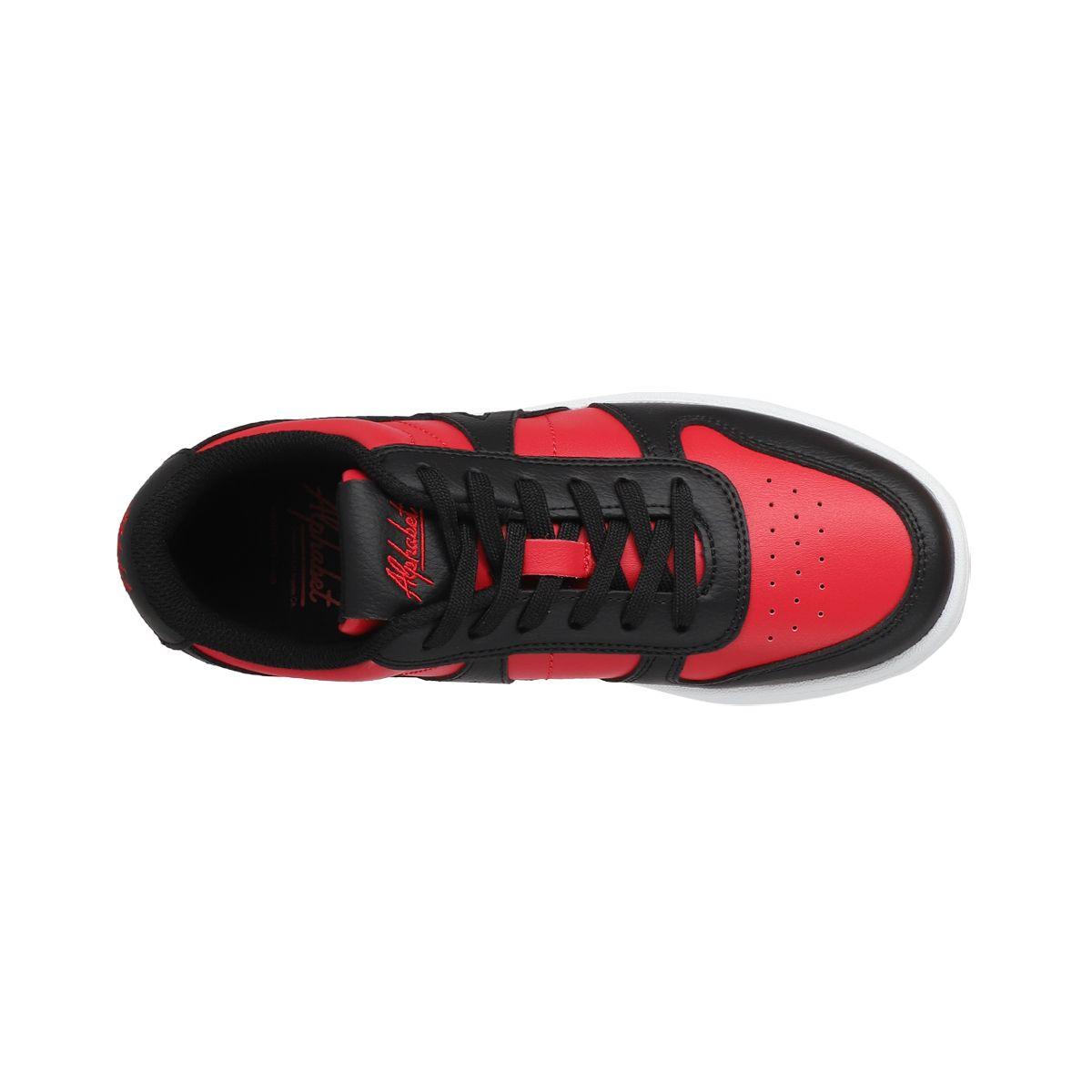Zapatillas Niños Joven Cross Low Alphabet Rojas/Negras-4