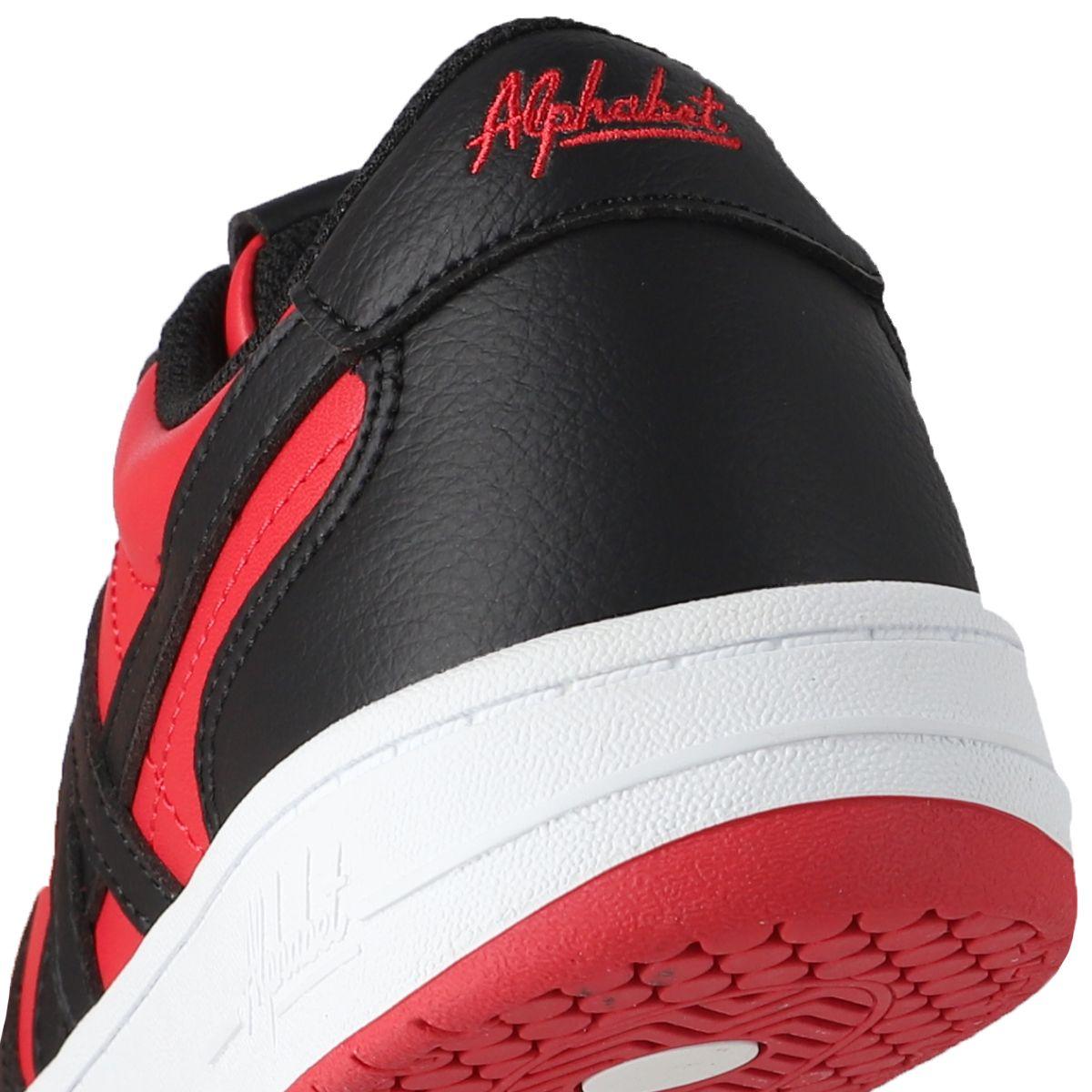 Zapatillas Niños Joven Cross Low Alphabet Rojas/Negras-5