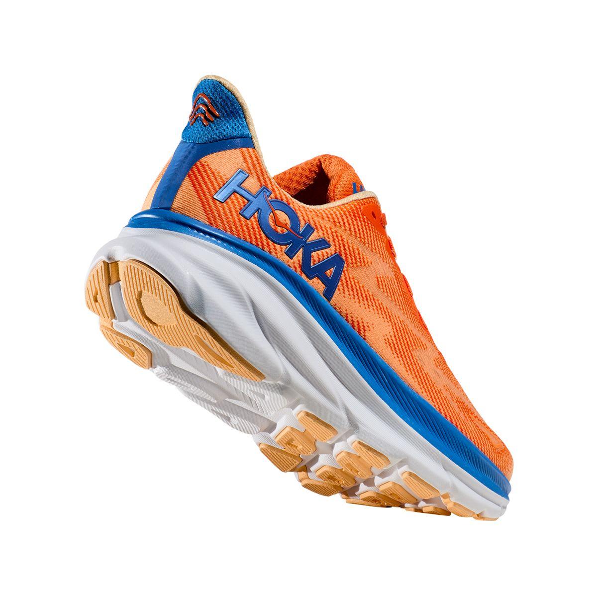 Zapatilla Hoka Clifton 9 Hombre Vibrant Orange/Impala-3