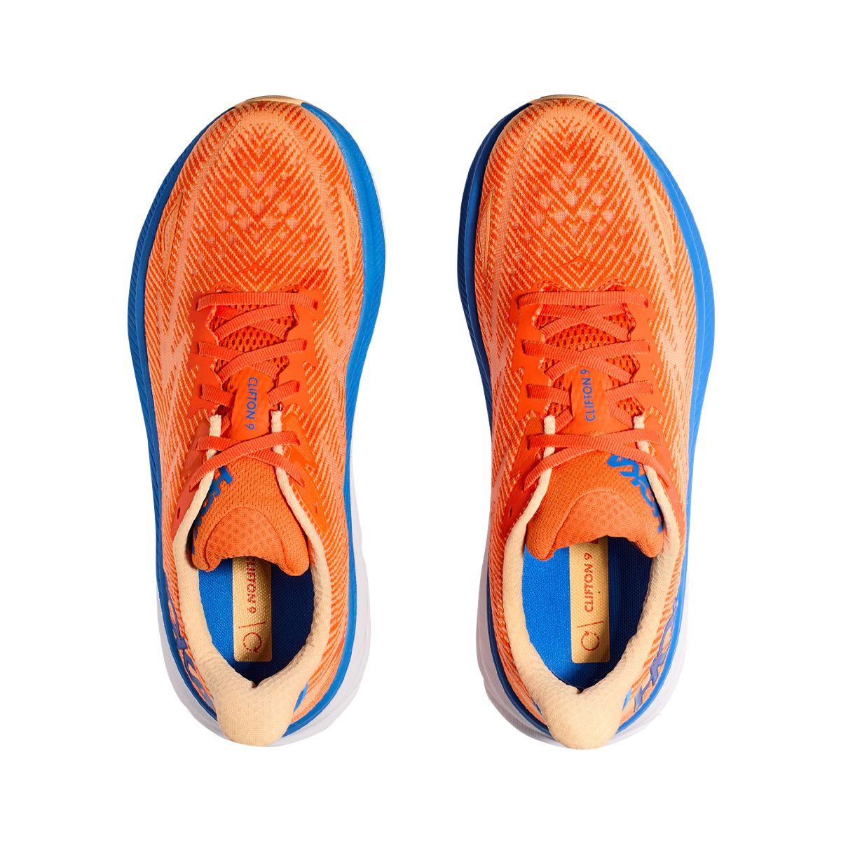 Zapatilla Hoka Clifton 9 Hombre Vibrant Orange/Impala-4