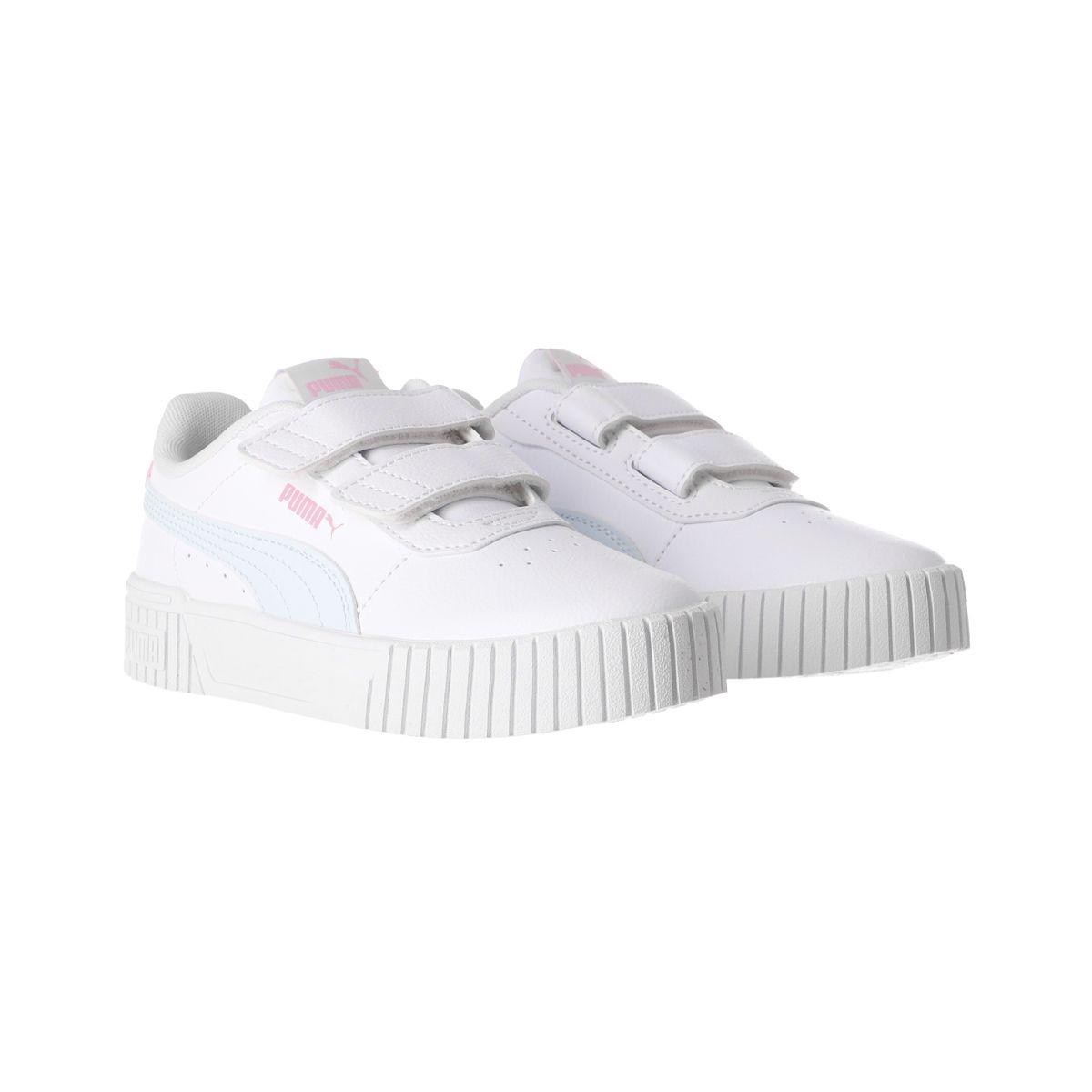 Zapatilla Puma  Carina 2.0 Niñas Blancas/Rosada-2
