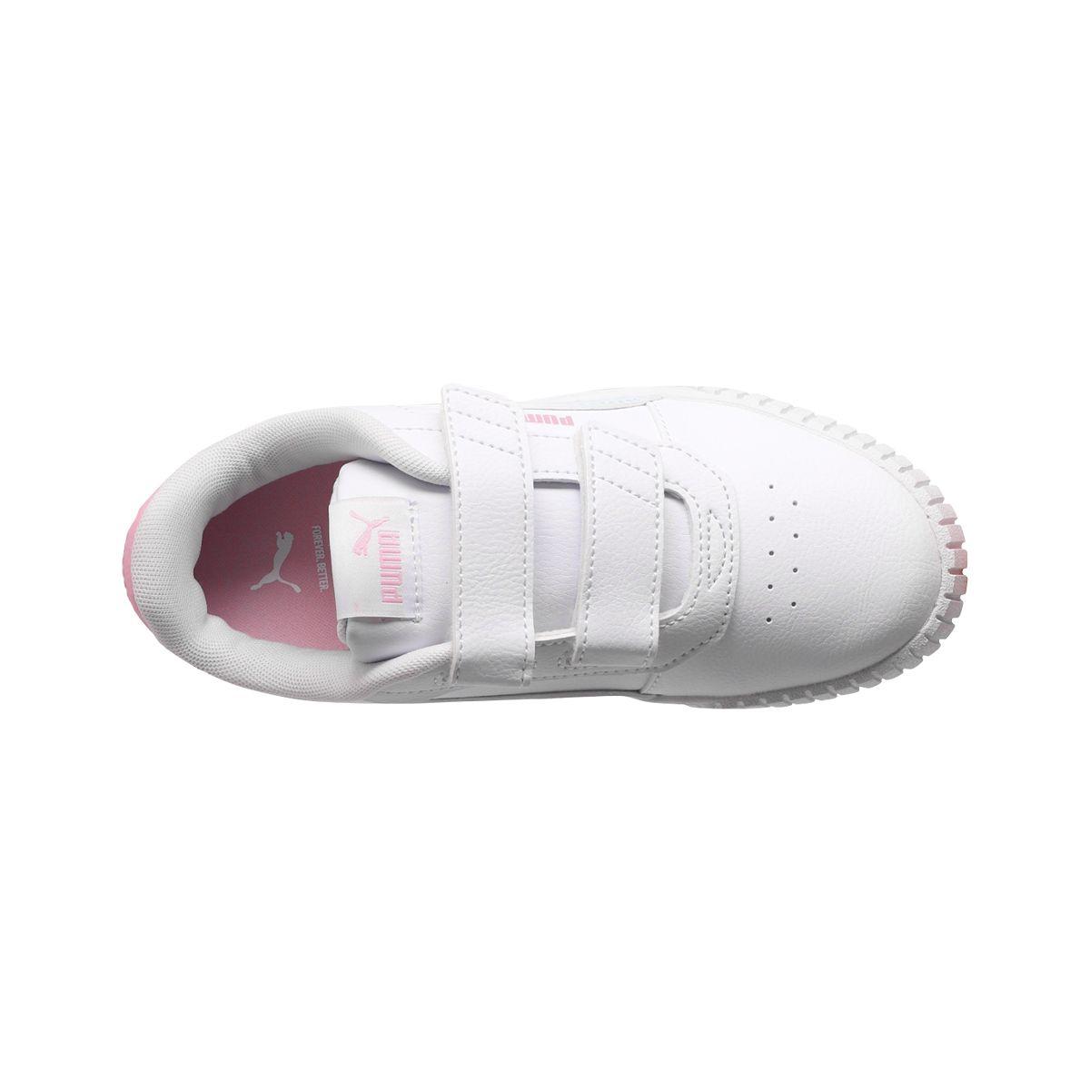 Zapatilla Puma  Carina 2.0 Niñas Blancas/Rosada-4