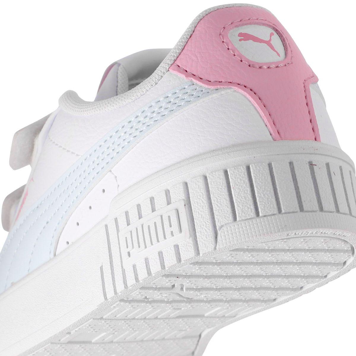 Zapatilla Puma  Carina 2.0 Niñas Blancas/Rosada-5