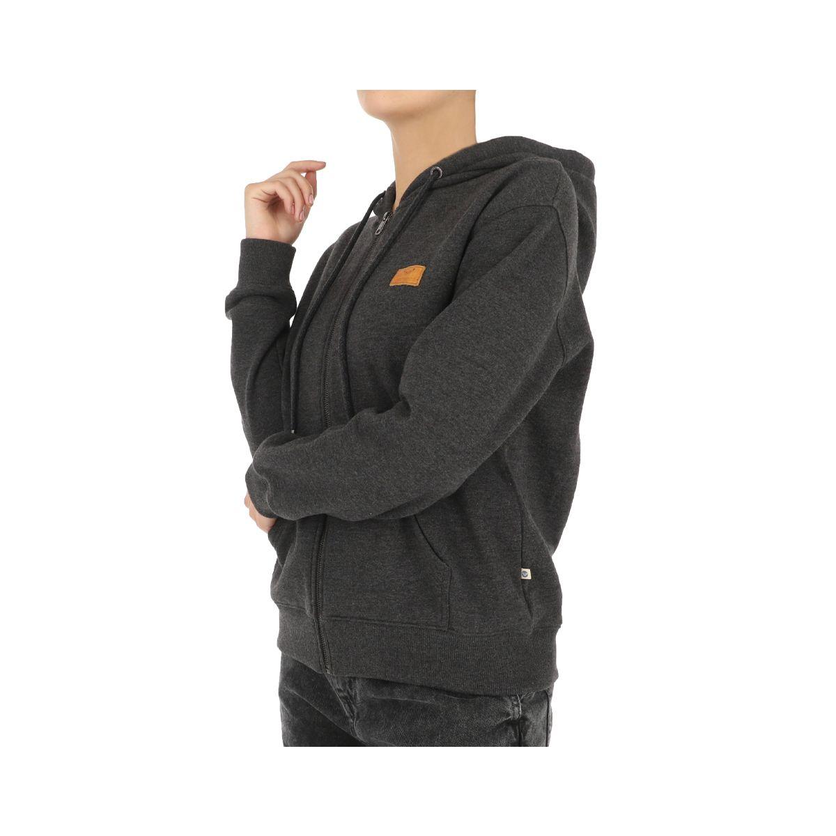 Polerón Mujer Roxy Full Zip Dark Grey-1