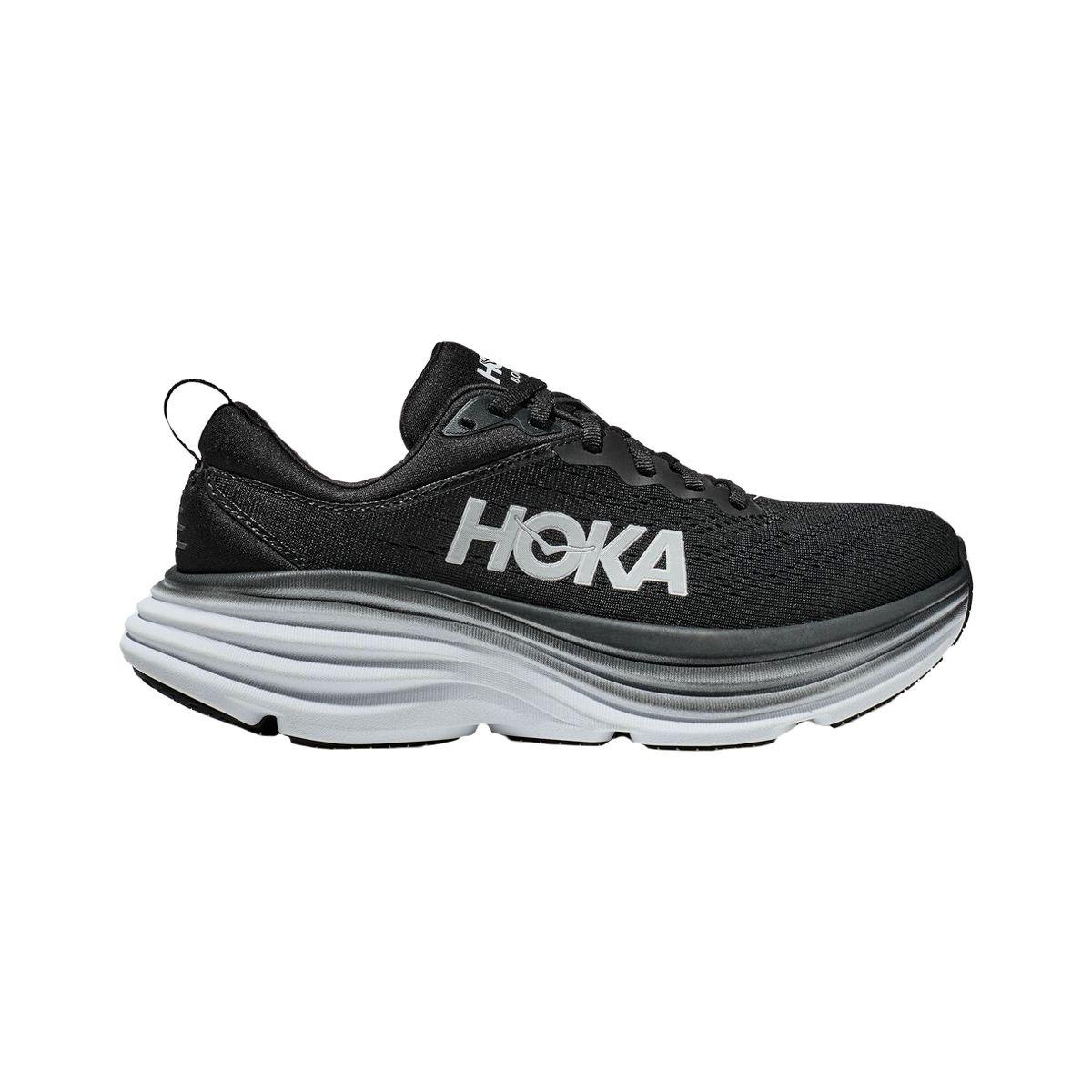 Zapatilla Hoka Bondi 8 Mujer Black/White-0