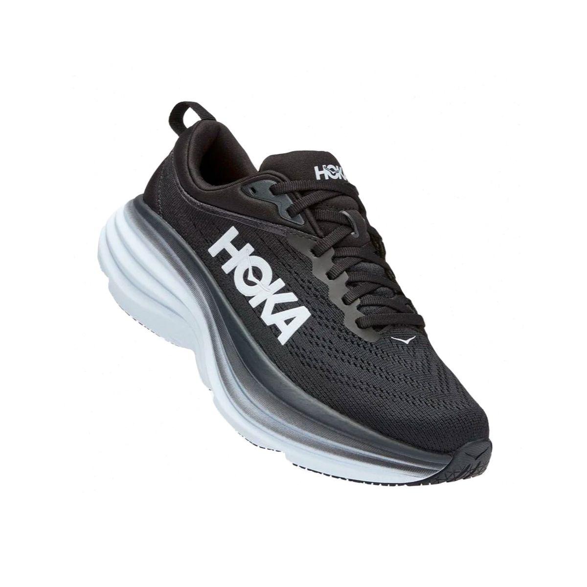 Zapatilla Hoka Bondi 8 Mujer Black/White-2