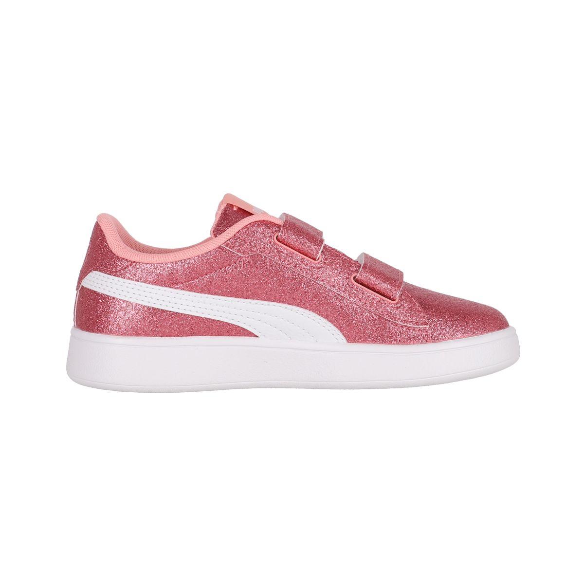 Zapatilla Puma Smash 3.0 Glitz Glam Niña Rosado-1
