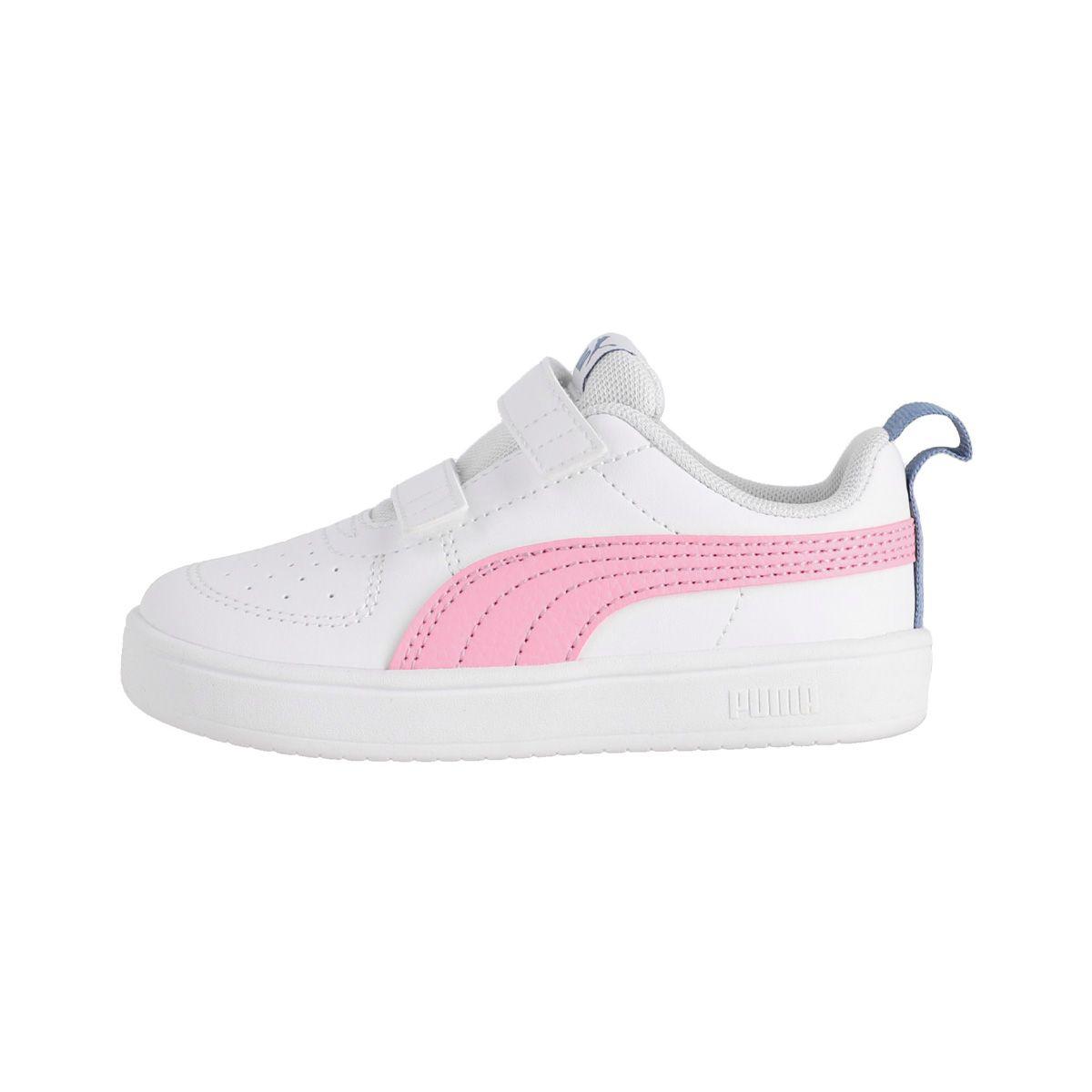 Zapatilla Puma Urbanas Rickie V Niños TD Blancas/Rosadas-0
