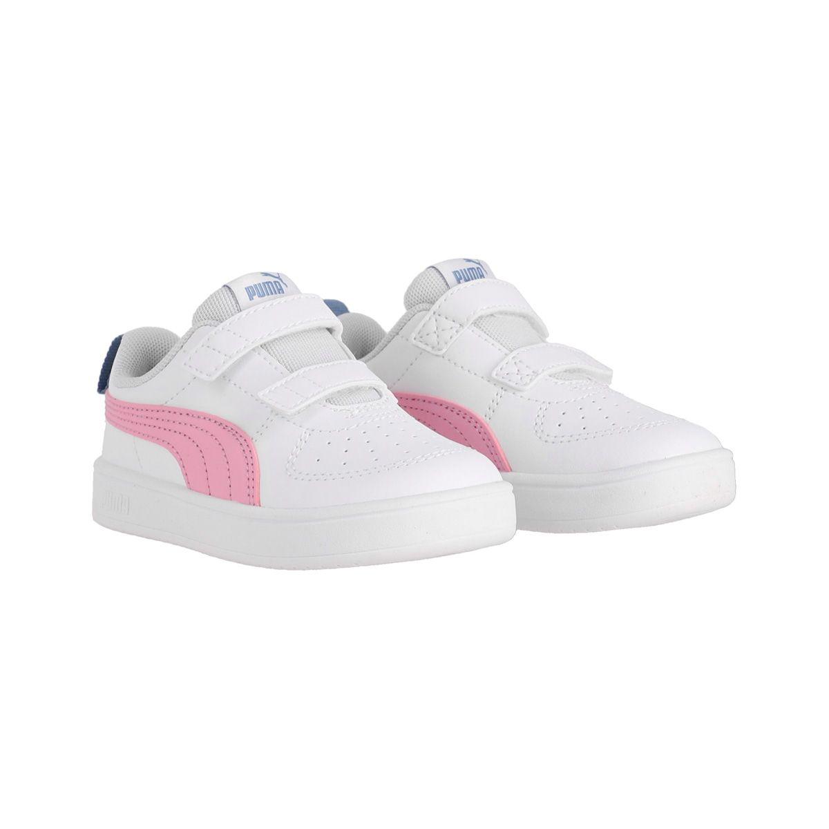 Zapatilla Puma Urbanas Rickie V Niños TD Blancas/Rosadas-2