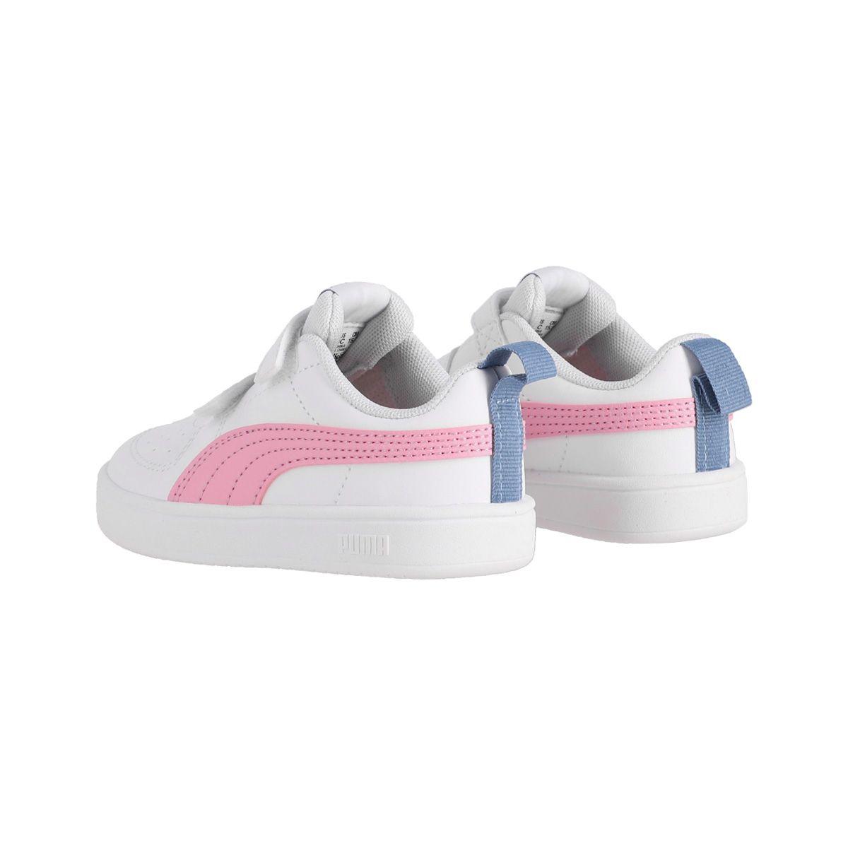 Zapatilla Puma Urbanas Rickie V Niños TD Blancas/Rosadas-3