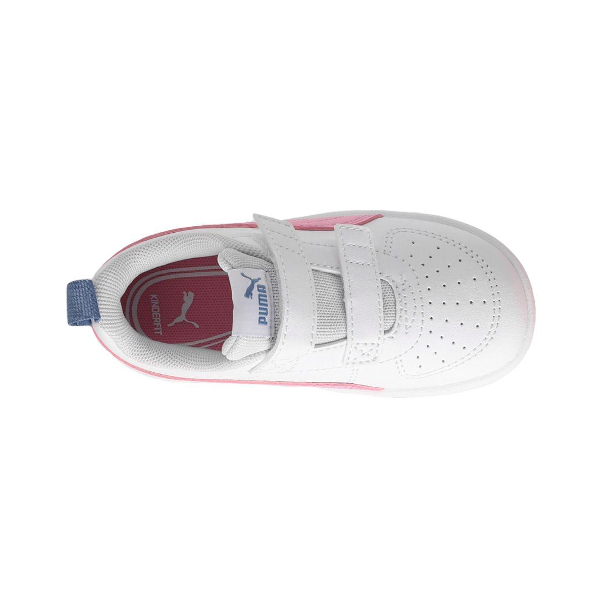 Zapatilla Puma Urbanas Rickie V Niños TD Blancas/Rosadas-4