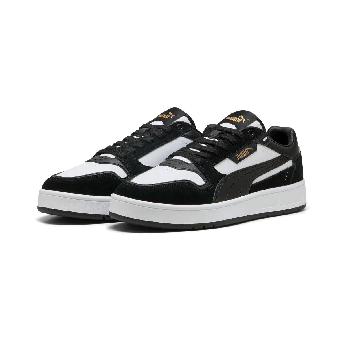 Zapatillas Hombre Court Classic Gamuza Puma Blancas/Negras-2