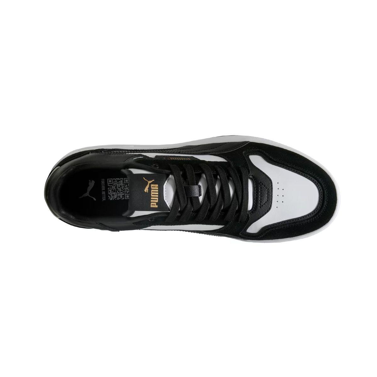 Zapatillas Hombre Court Classic Gamuza Puma Blancas/Negras-4