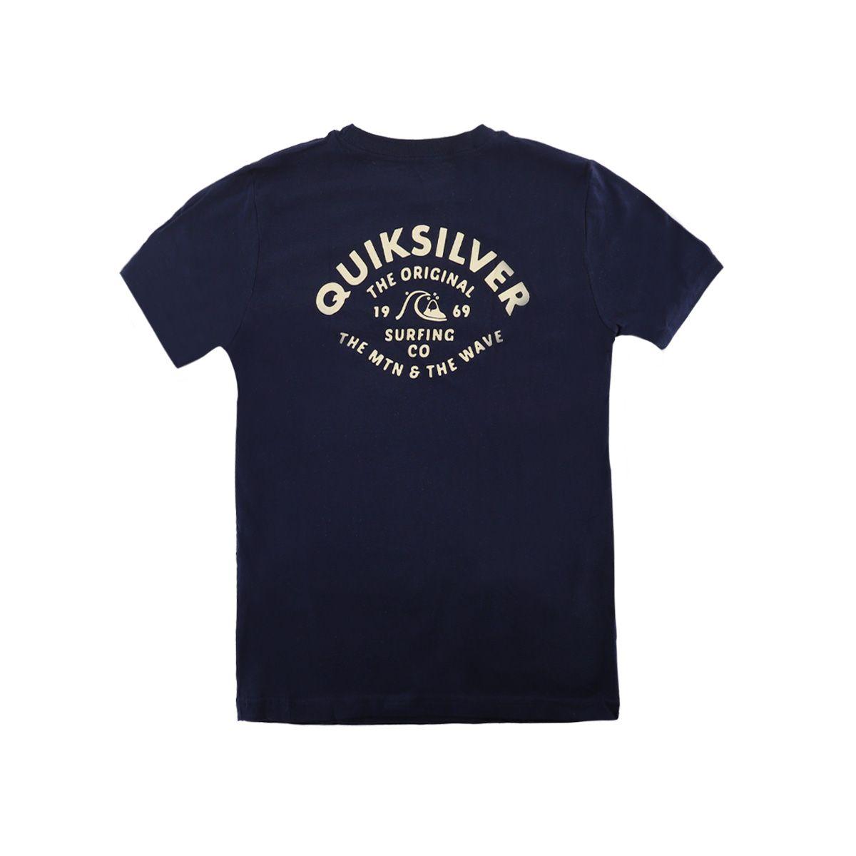 Polera  Quiksilver Script Talk  (10-14 años) Niño Azul-1