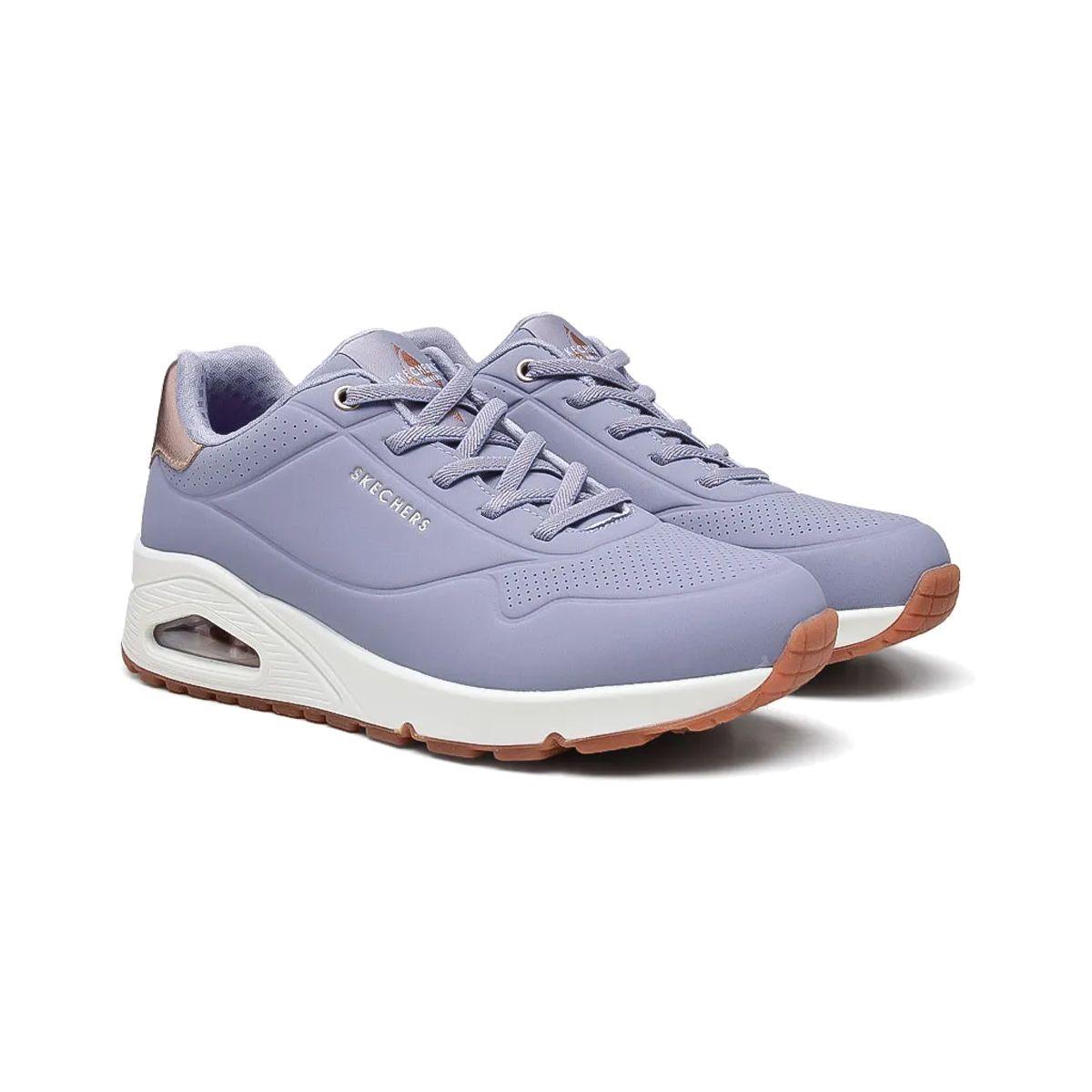 Zapatillas Mujer Uno-Shimmer Away Skechers Lilas/Blancas-2