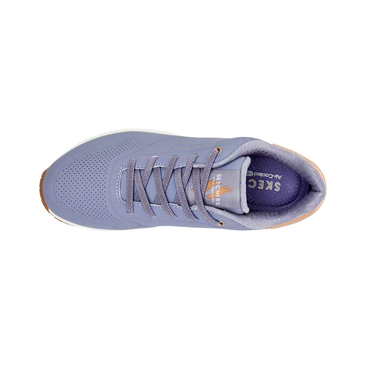 Zapatillas Mujer Uno-Shimmer Away Skechers Lilas/Blancas-3