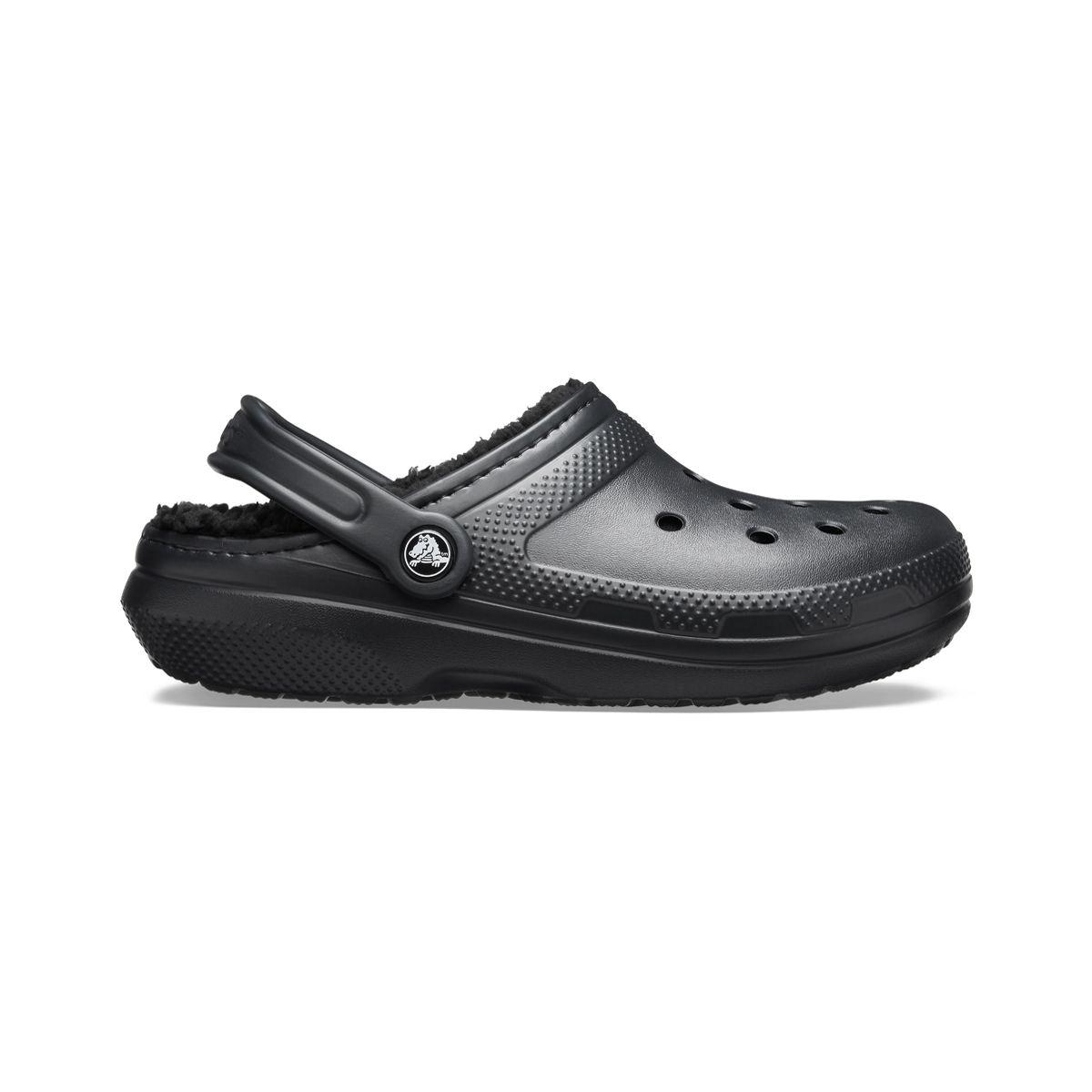 Zuecos Unisex Crocs Classic Lined Clog Black/black-1