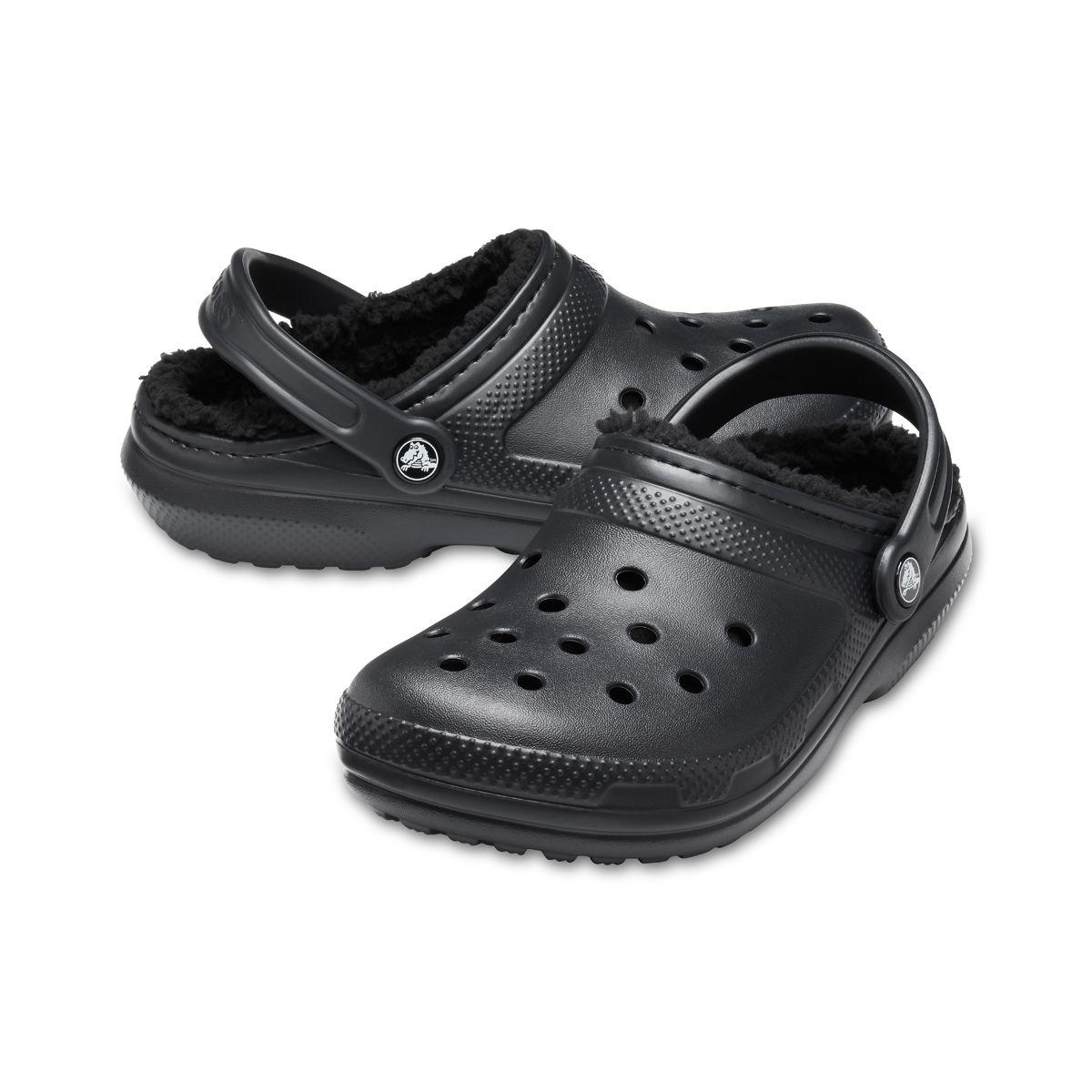 Zuecos Unisex Crocs Classic Lined Clog Black/black-6