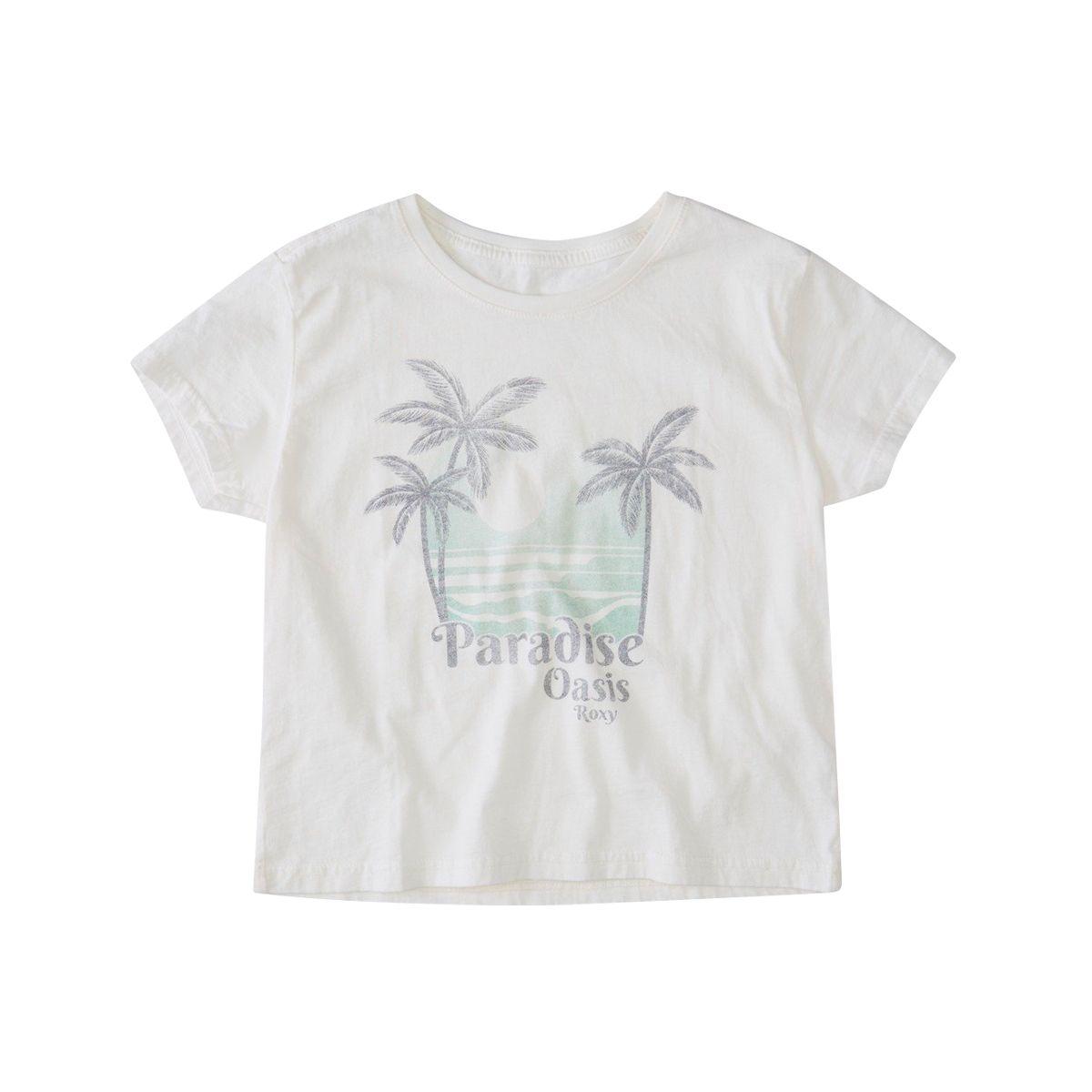 Polera Roxy Happy Palms Niña Snow White-0