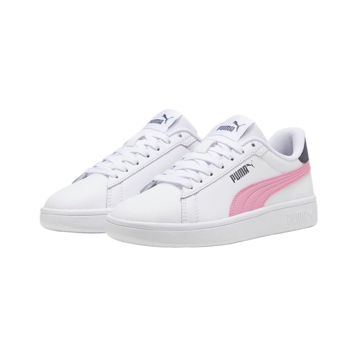 Zapatillas Urbanas Puma Smash 3.0 Leather Joven Blanca/Rosa-2