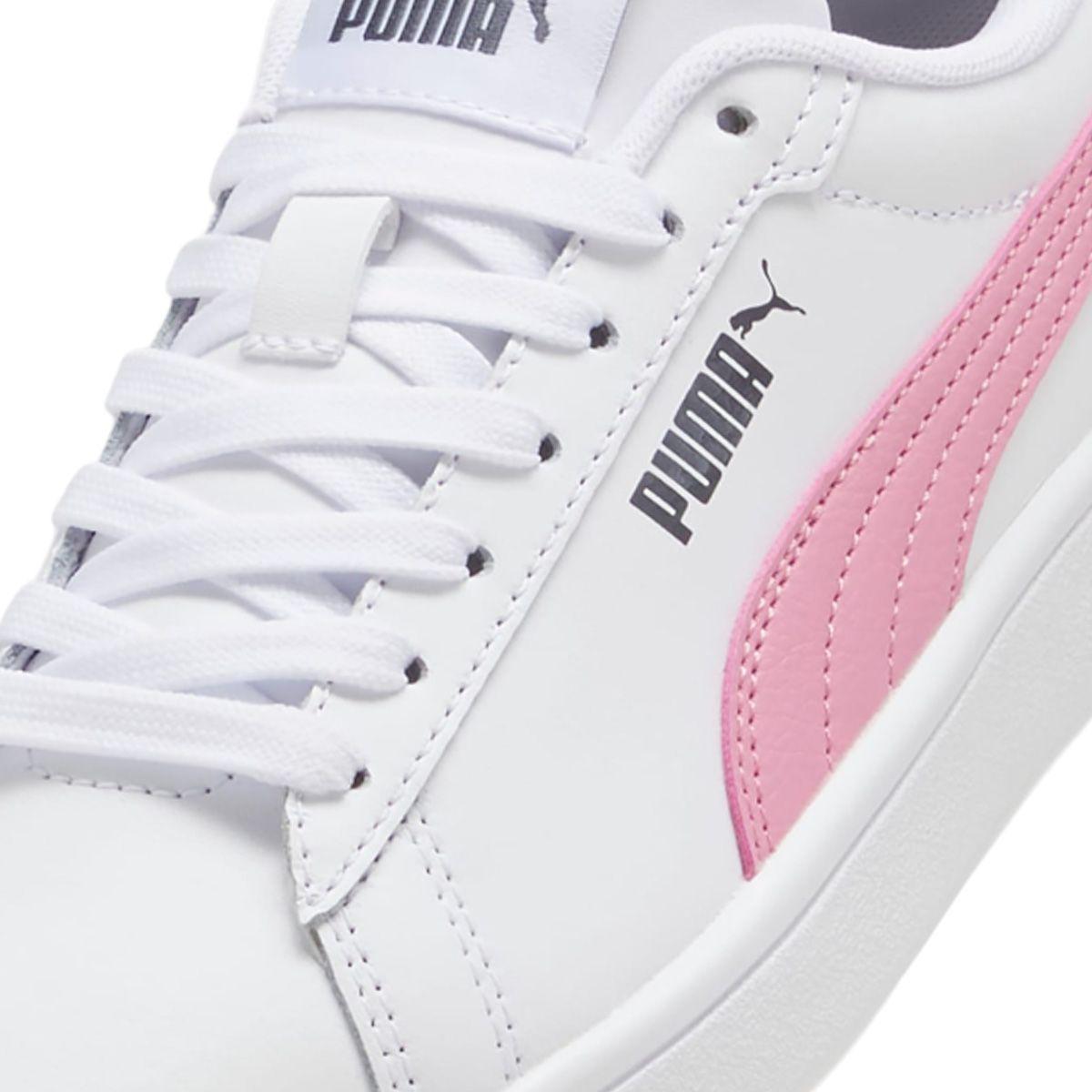 Zapatillas Urbanas Puma Smash 3.0 Leather Joven Blanca/Rosa-5