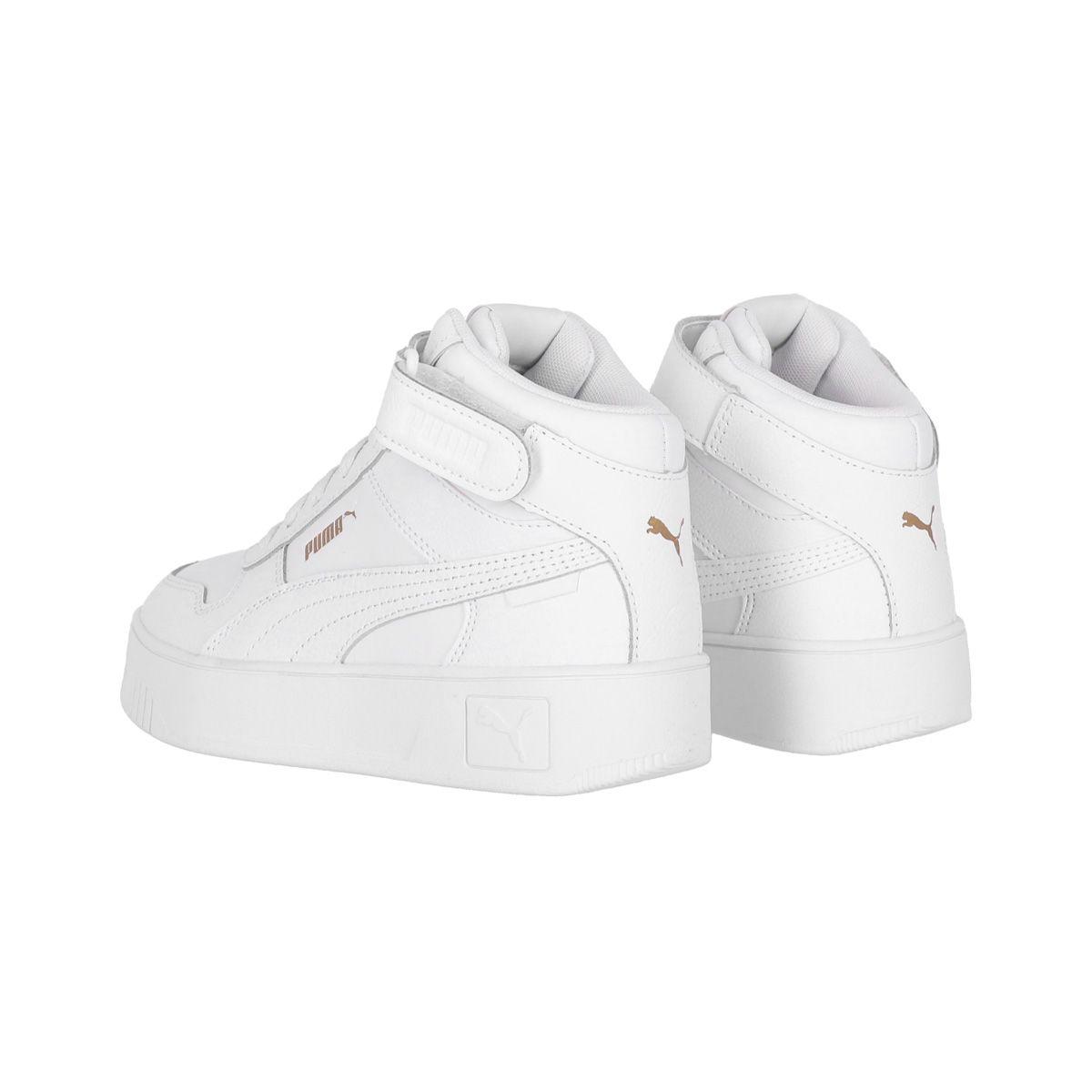 Zapatilla Puma Carina Street Mid Mujer White/Gold-3