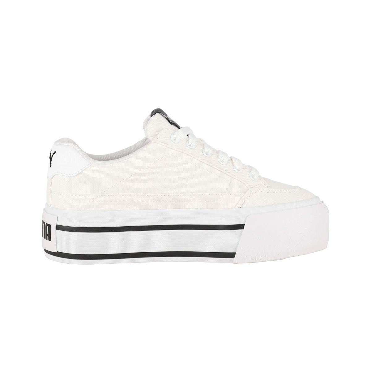 Zapatillas Mujer Court Classic Puma Blancas/Negras-1