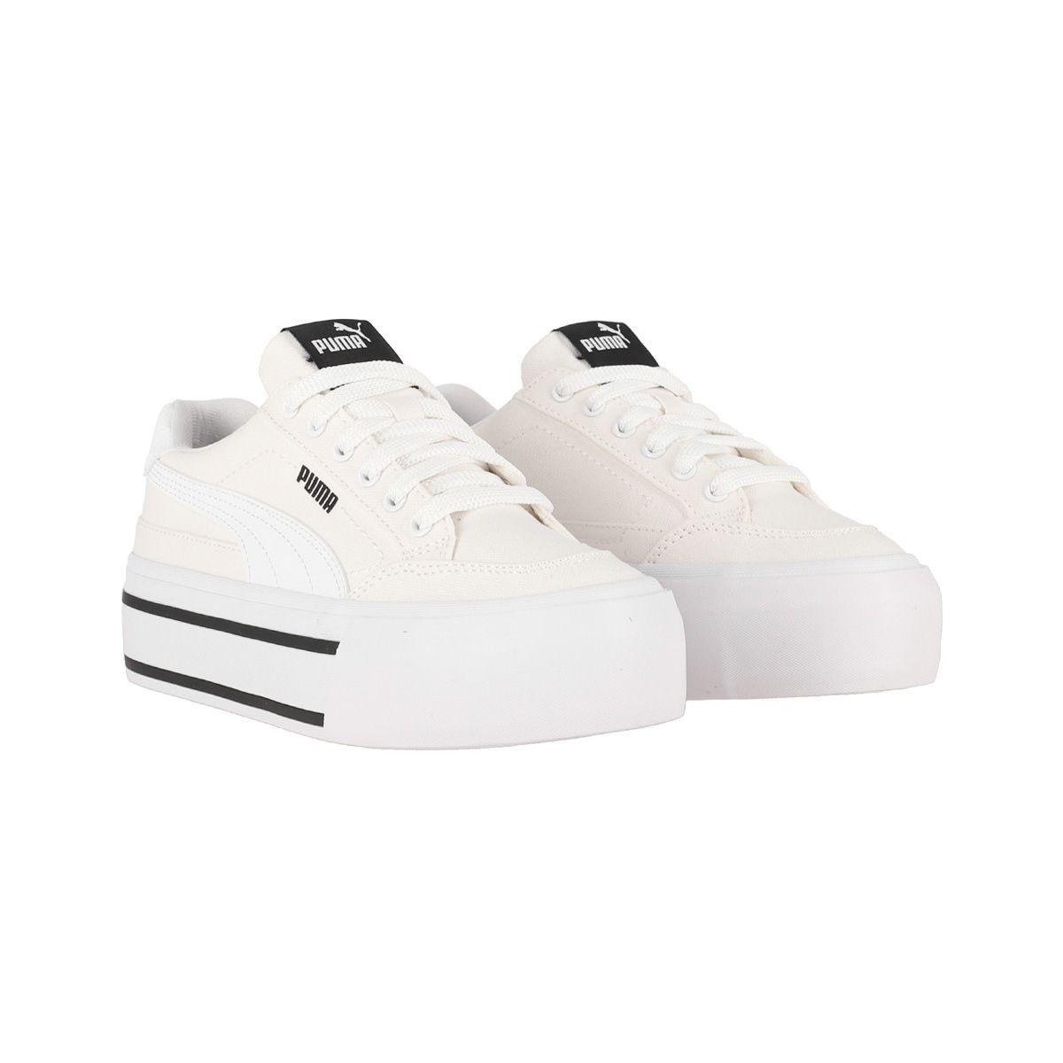 Zapatillas Mujer Court Classic Puma Blancas/Negras-2