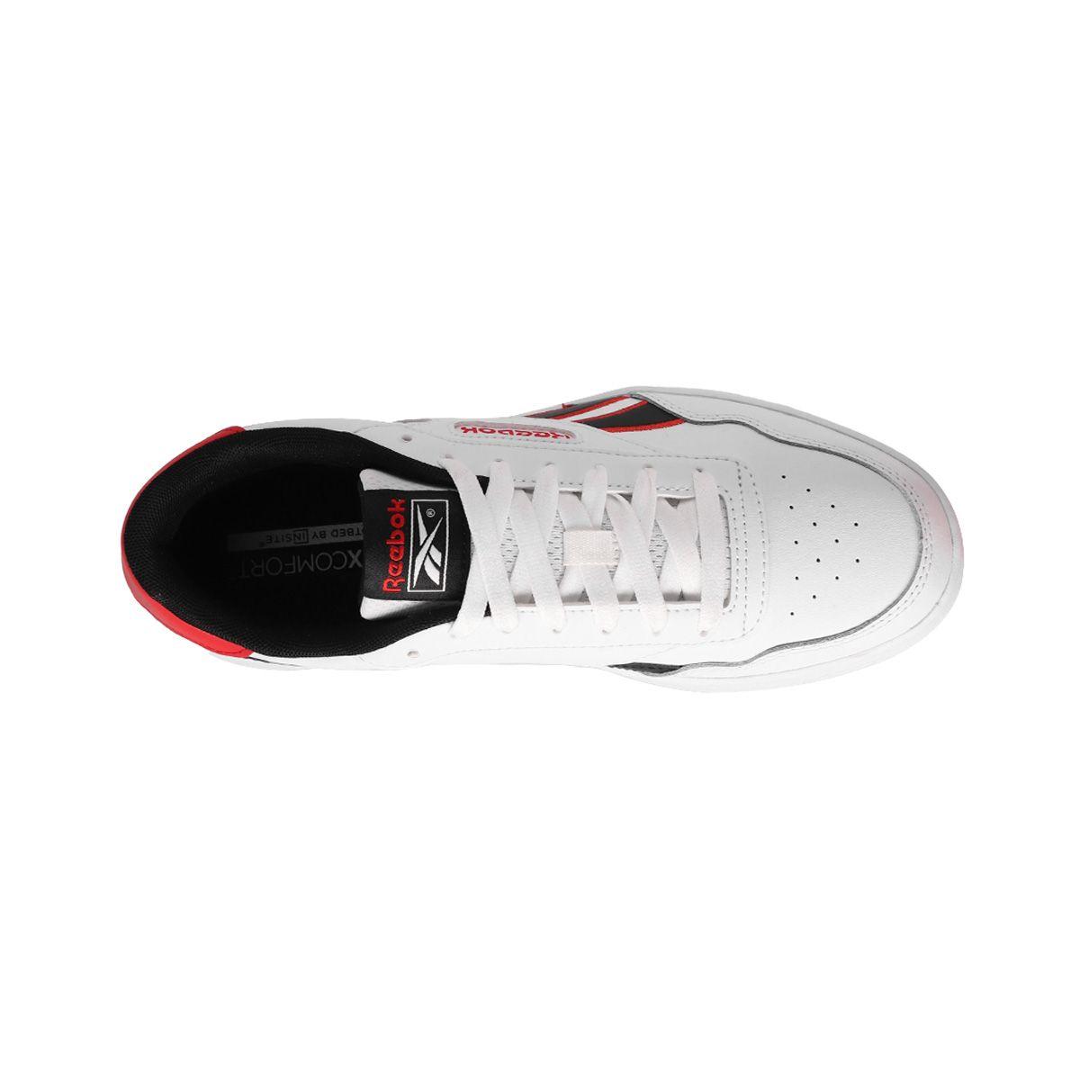 Zapatilla Reebok Court Advance Unisex Blancas/Negras/Rojas-4