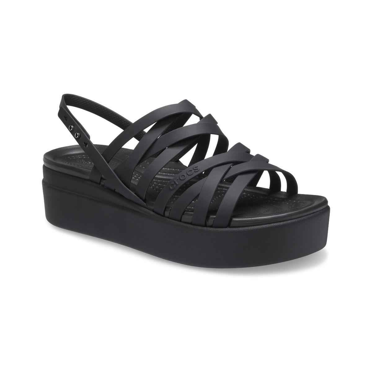 Sandalia Crocs Brooklyn Strappy Low WdgW Mujer Black-0