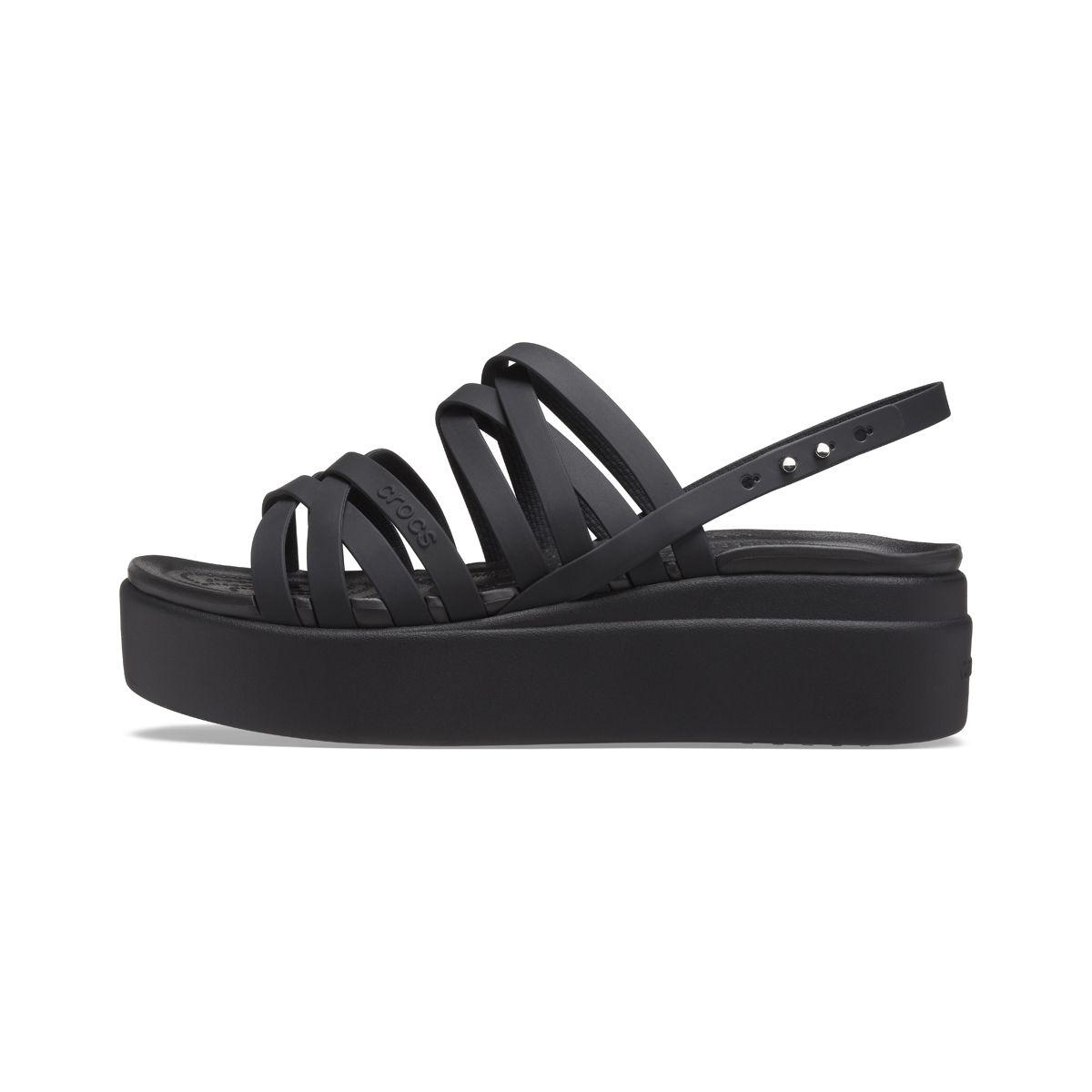 Sandalia Crocs Brooklyn Strappy Low WdgW Mujer Black-2