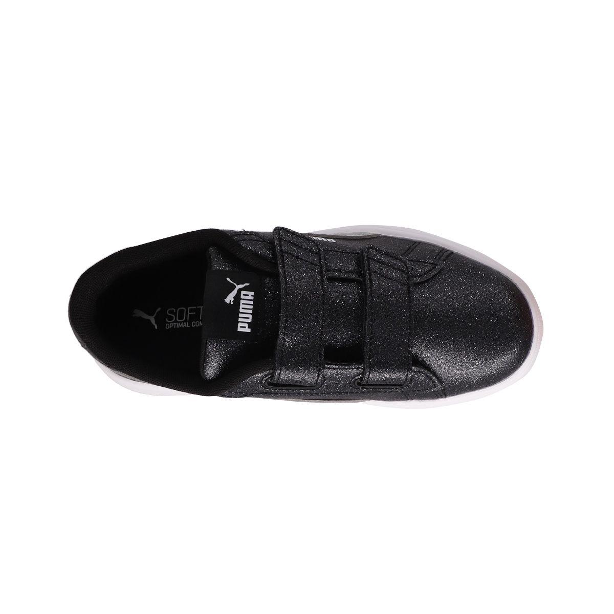 Zapatilla Puma Urbanas Smash 3.0 Glitz Glam Niño Negras-3