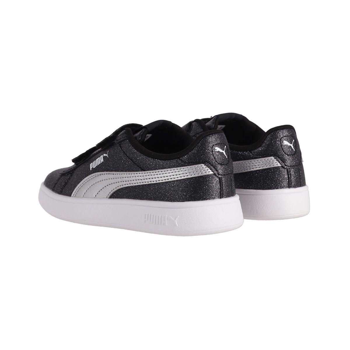 Zapatilla Puma Urbanas Smash 3.0 Glitz Glam Niño Negras-4