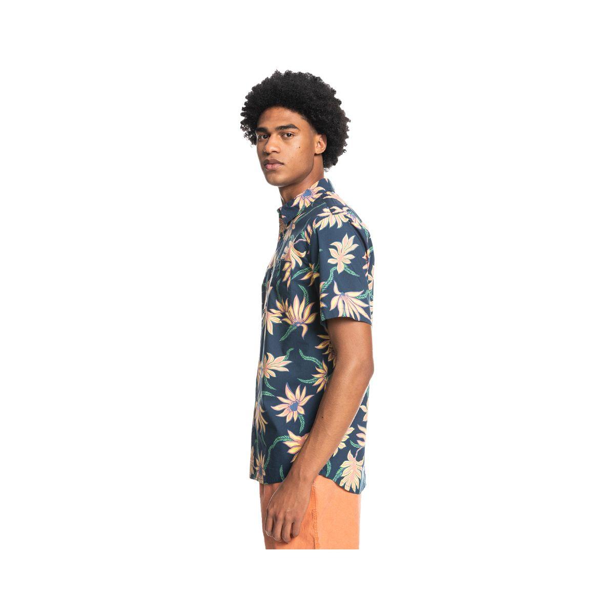 Camisa  Quiksilver Mystic Beach Hombre Insignia Blue-1